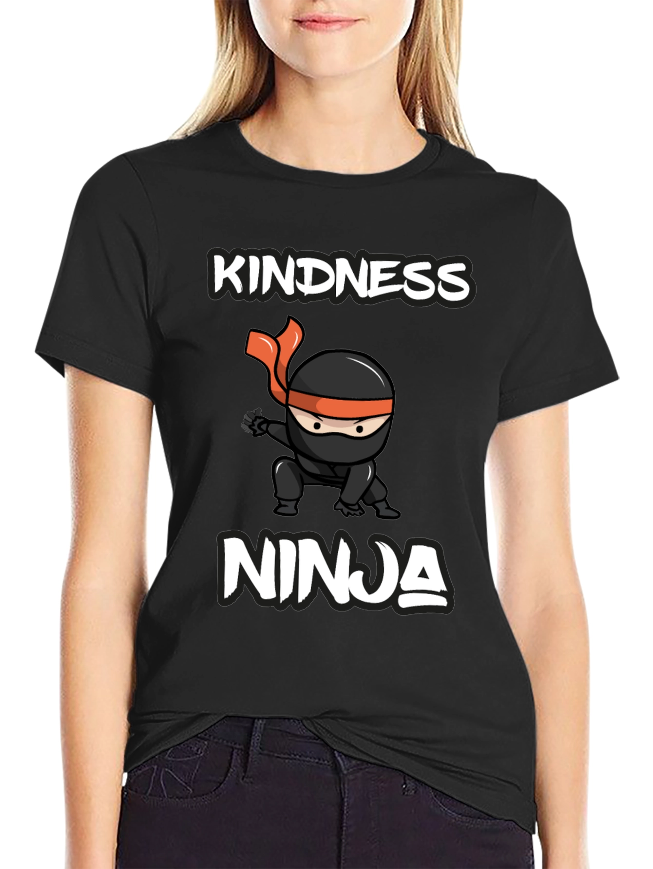 Kindness Ninja Graphic Tee - Mens Black T-Shirt