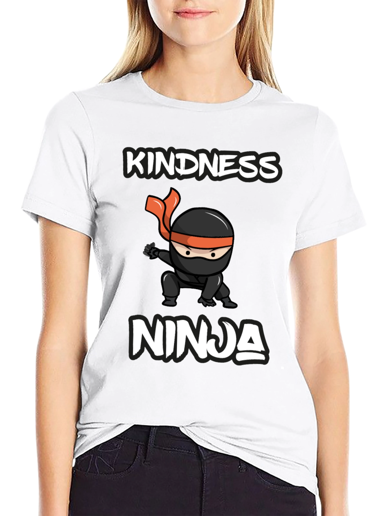 Kindness Ninja Graphic Tee - Mens Black T-Shirt