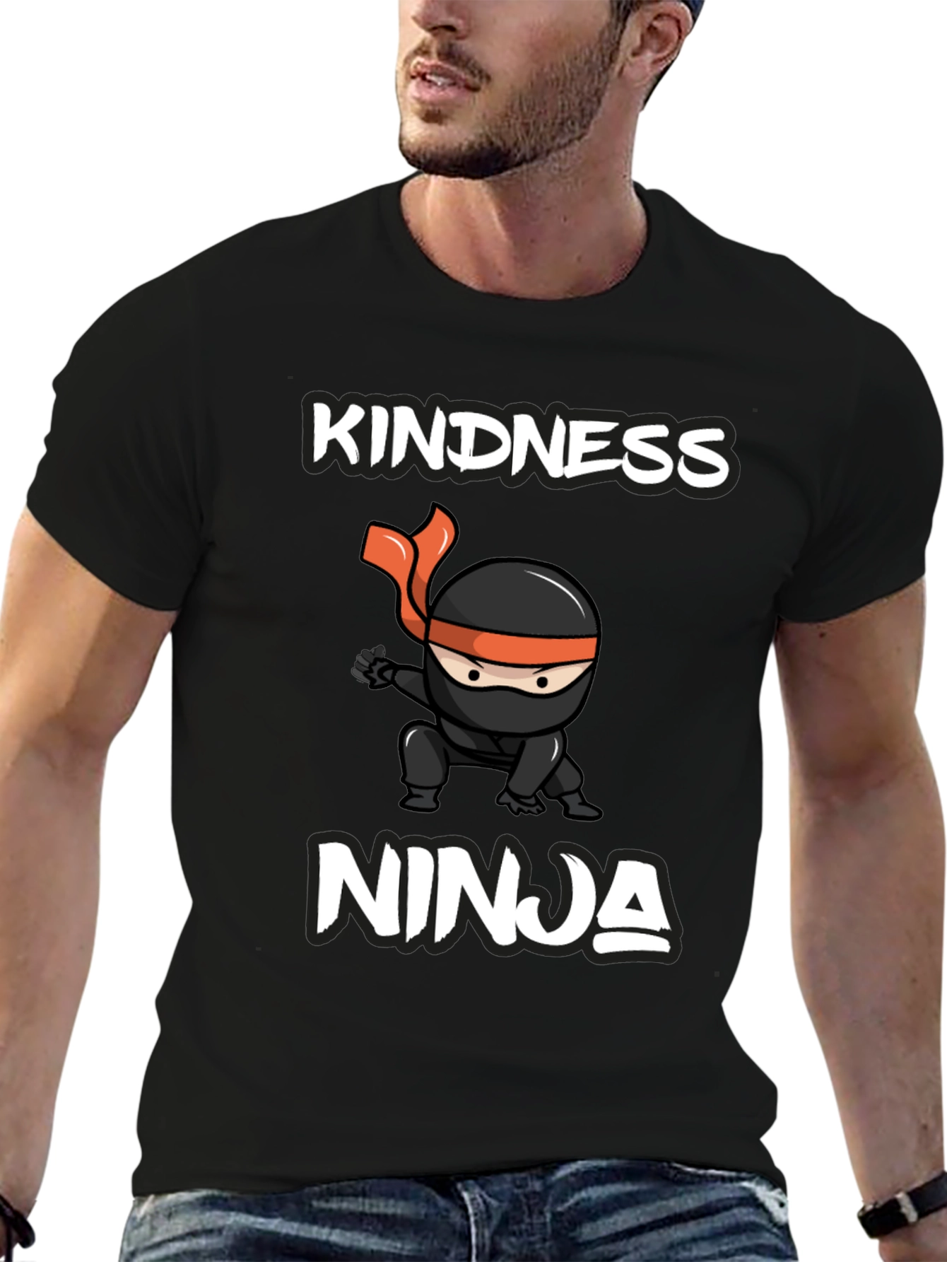 Kindness Ninja Graphic Tee - Mens Black T-Shirt