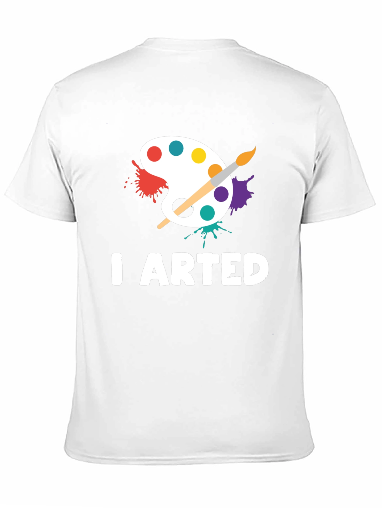 I Arted Black Graphic T-Shirt - Artist Palette Design