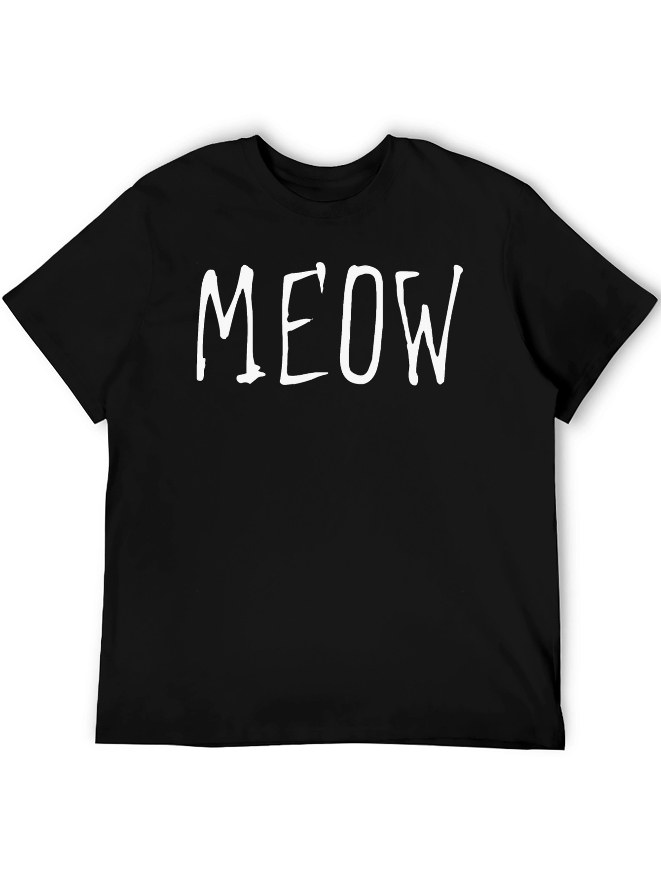MEOW Graphic Tee - Black Casual T-Shirt