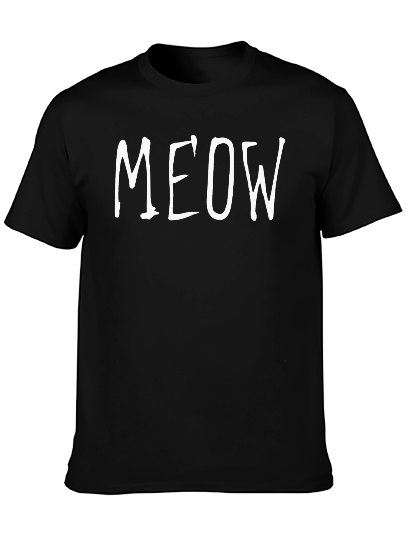 MEOW Graphic Tee - Black Casual T-Shirt