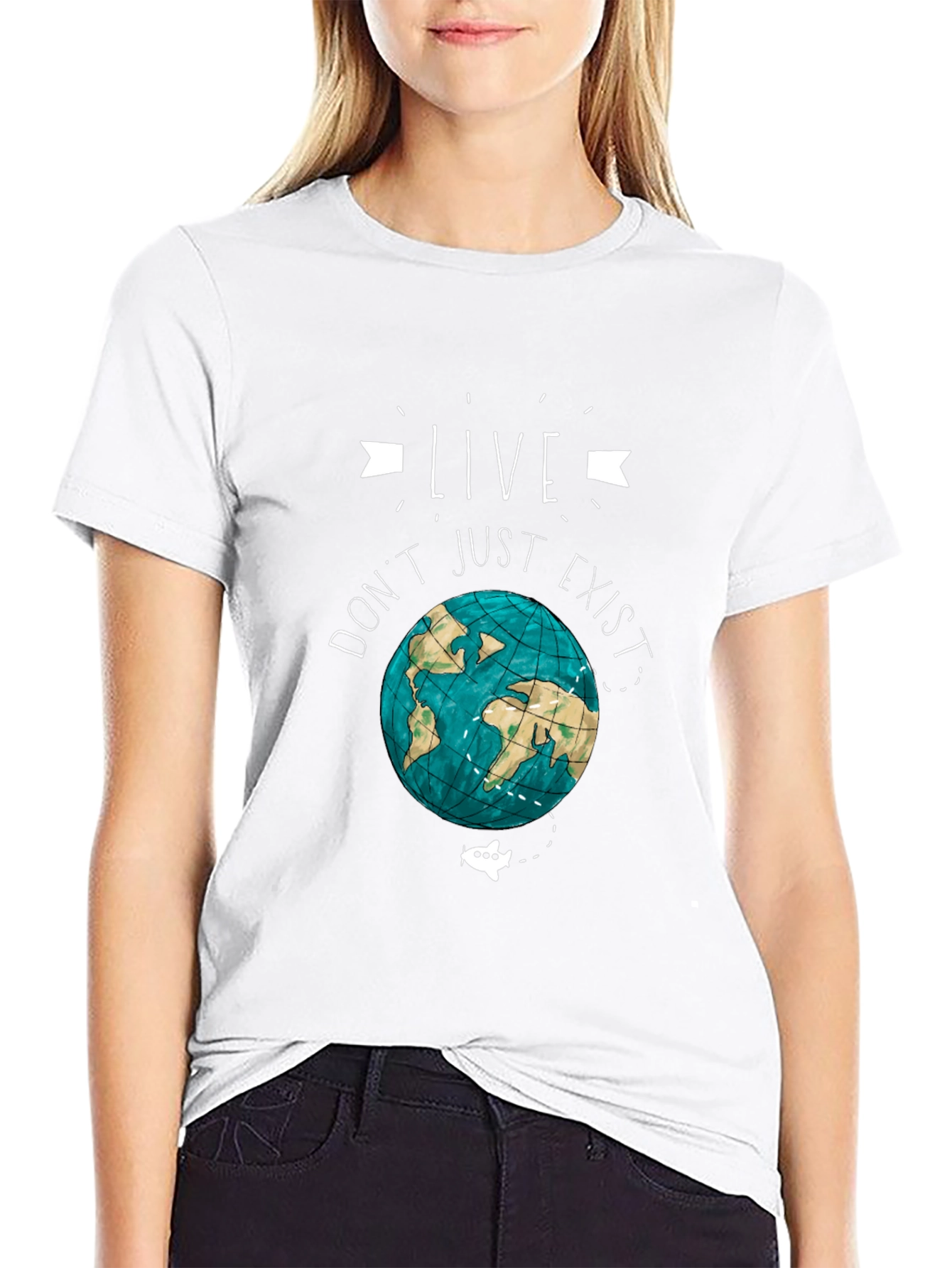 Live Dont Just Exist Earth Graphic Tee