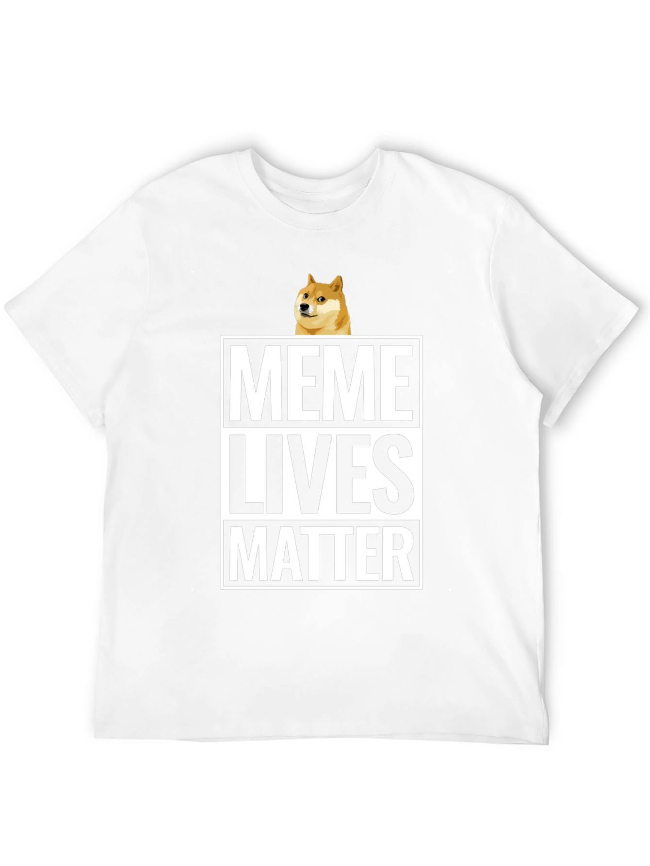 Meme Lives Matter Black Graphic Tee - Doge T-Shirt