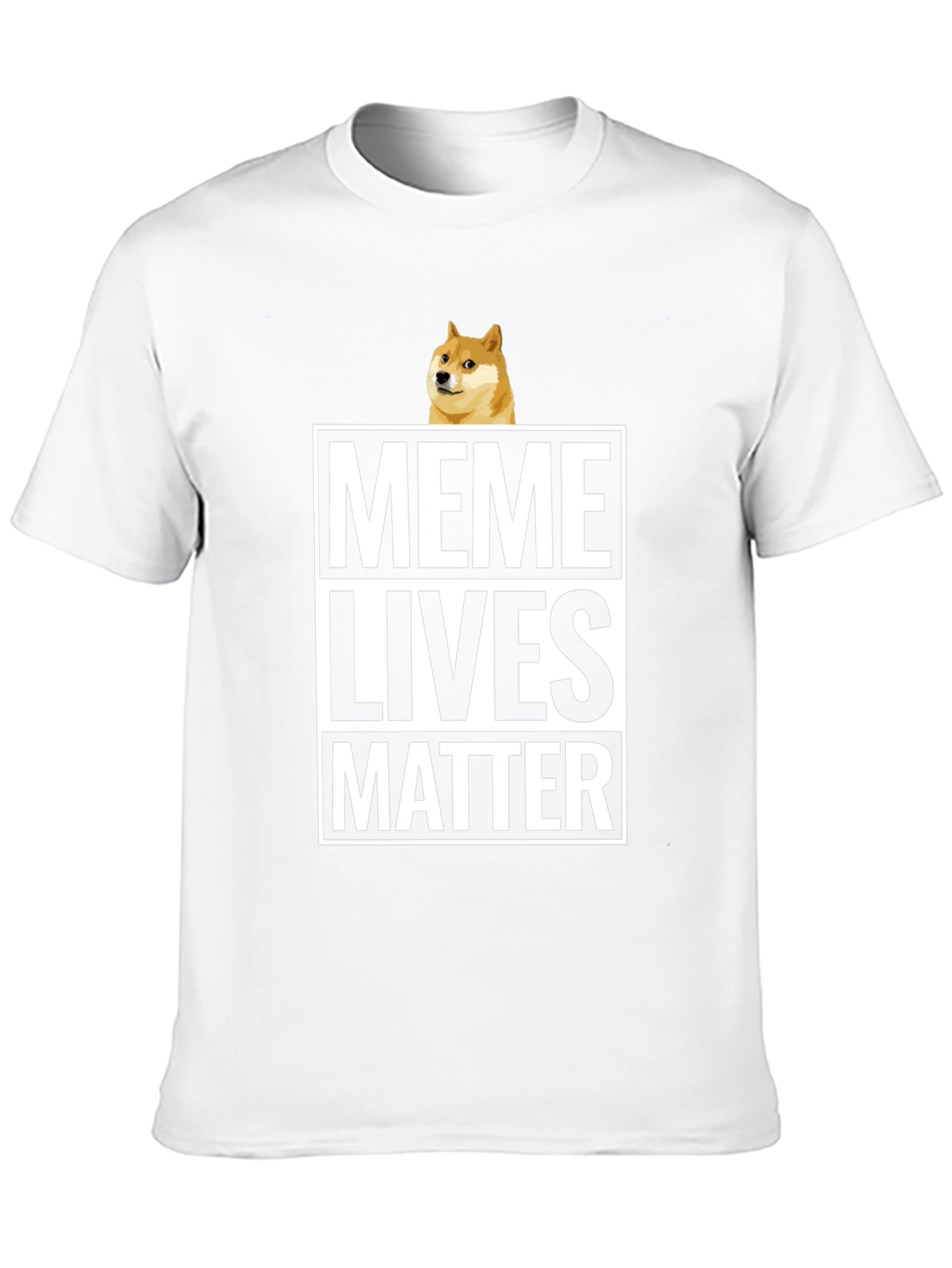 Meme Lives Matter Black Graphic Tee - Doge T-Shirt