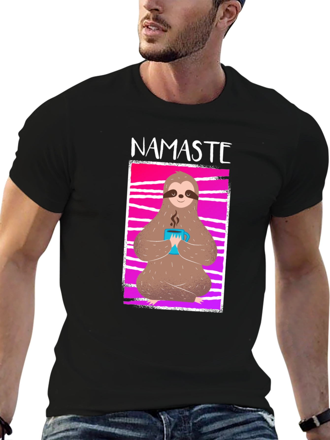 Namaste Sloth T-Shirt - Relaxed Fit