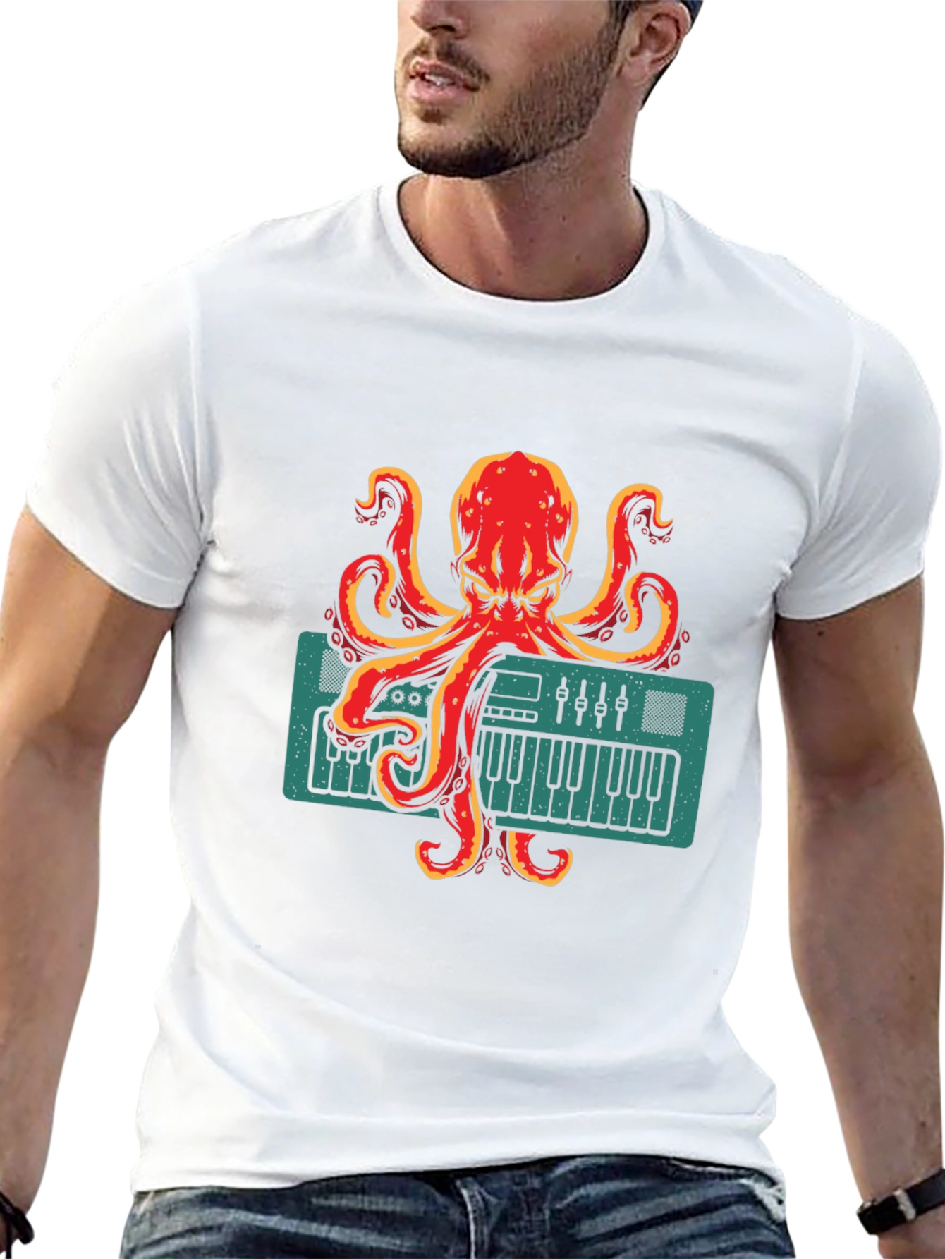 Octopus Musician Graphic Tee - Quirky Band T-Shirt