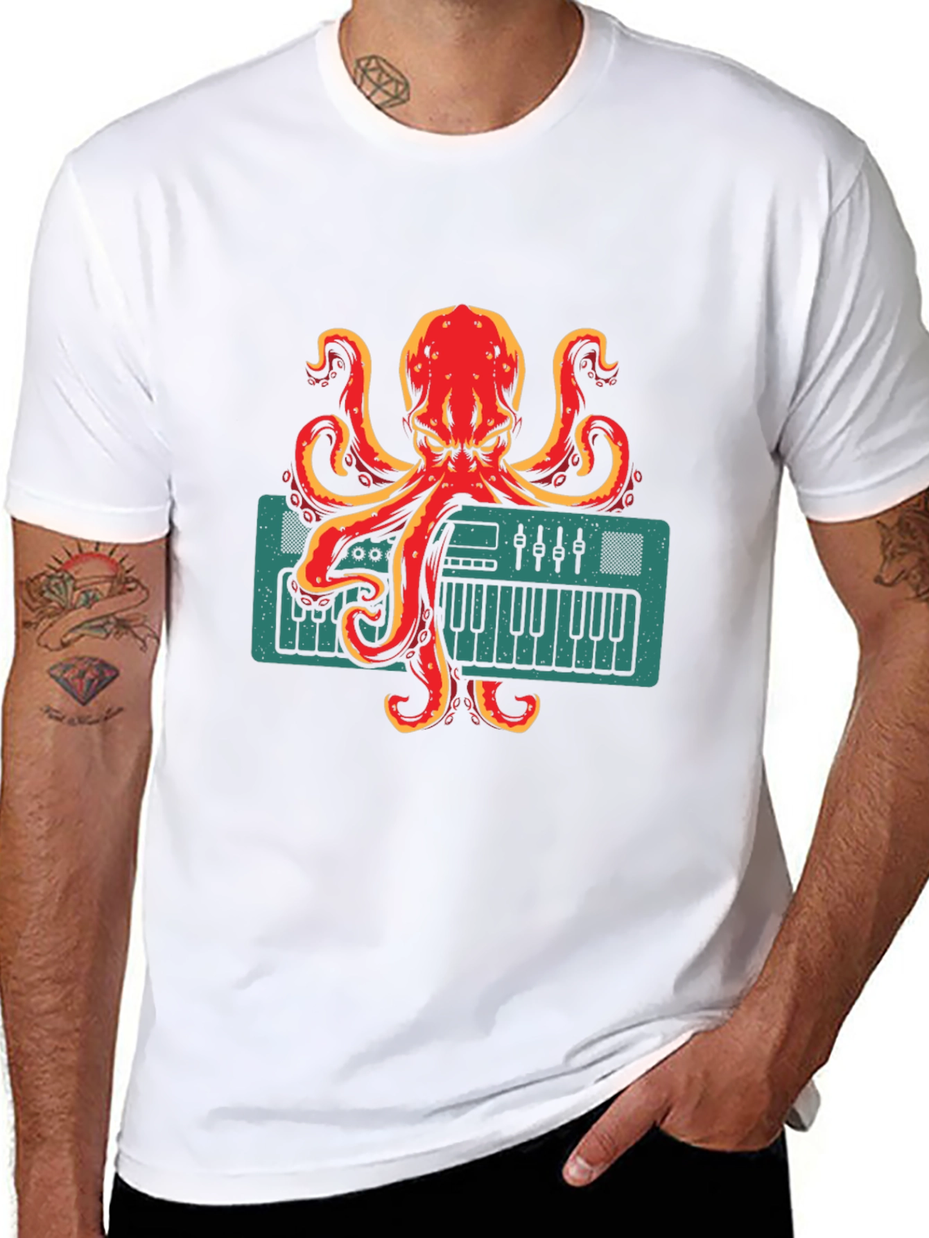 Octopus Musician Graphic Tee - Quirky Band T-Shirt