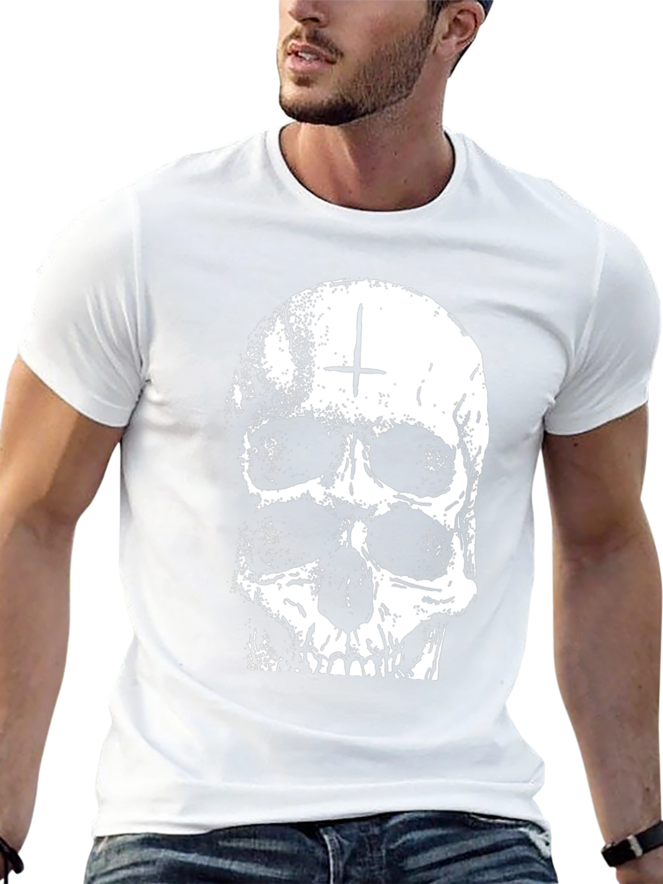 Skull & Cross T-Shirt - Black Graphic Tee