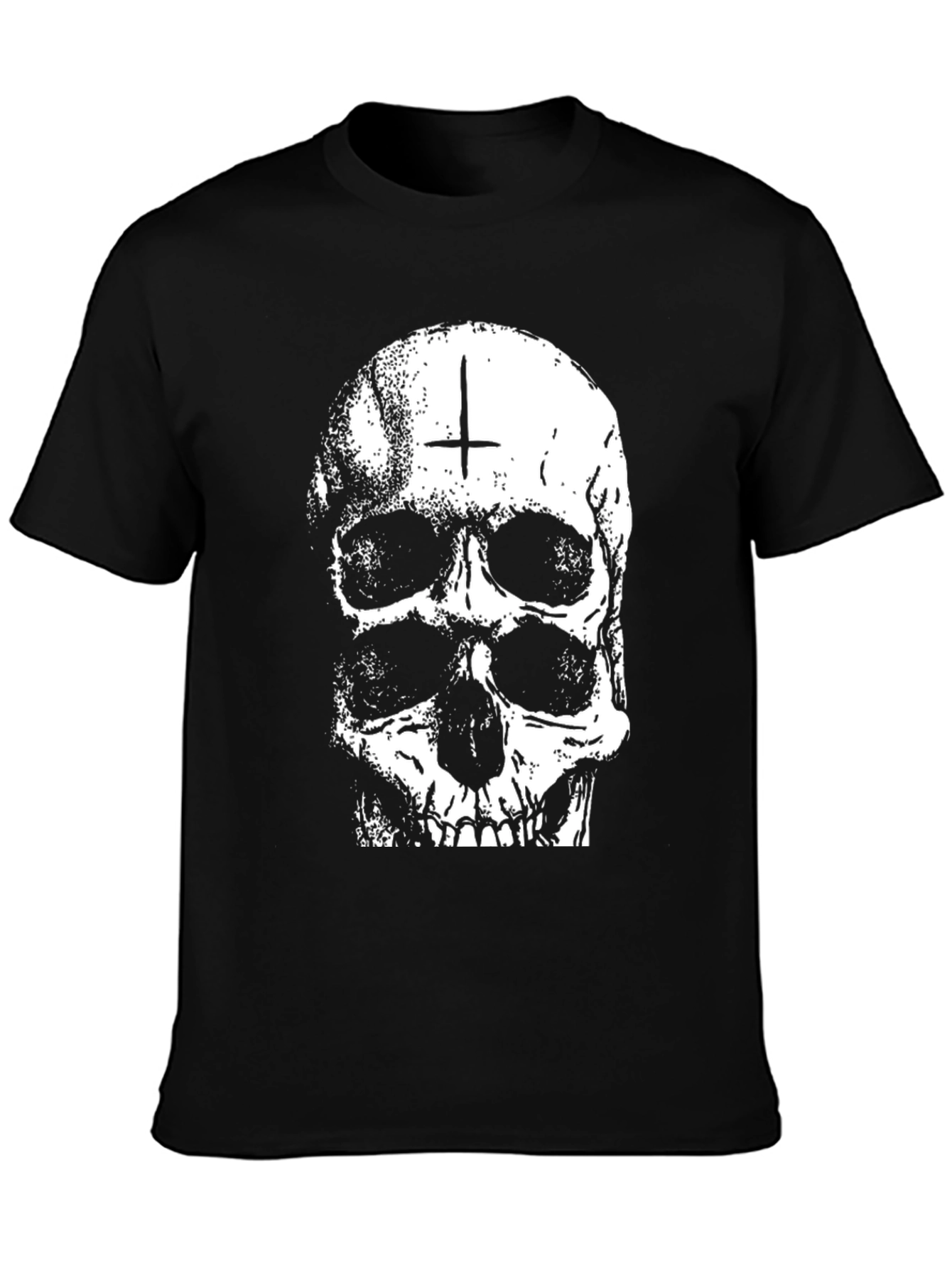 Skull & Cross T-Shirt - Black Graphic Tee