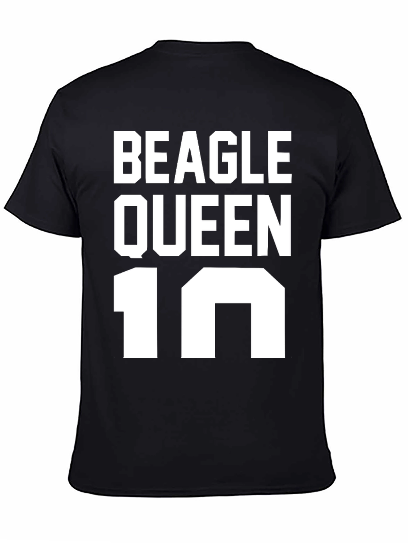 Beagle Queen T-Shirt - Black Graphic Tee