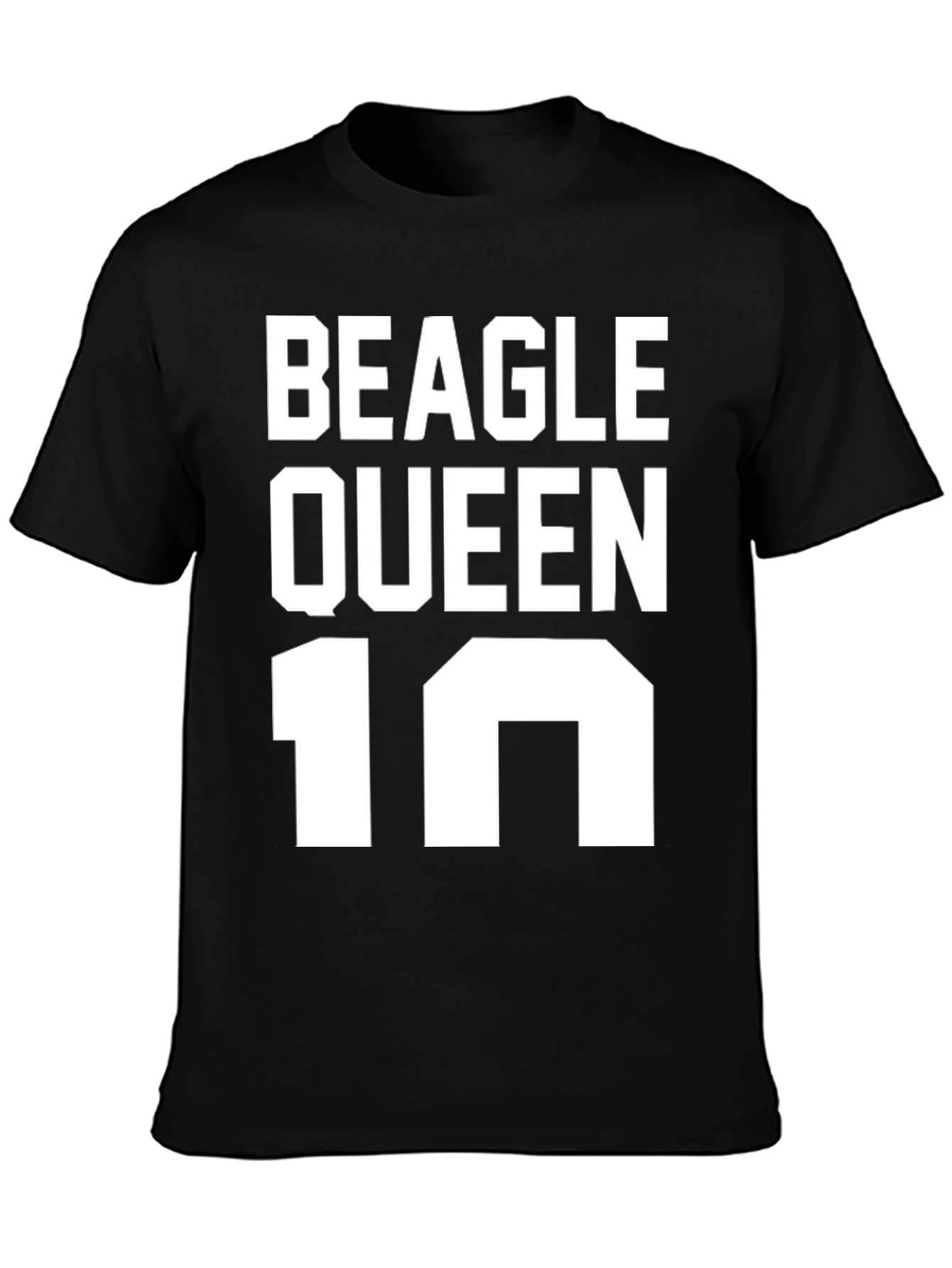 Beagle Queen T-Shirt - Black Graphic Tee
