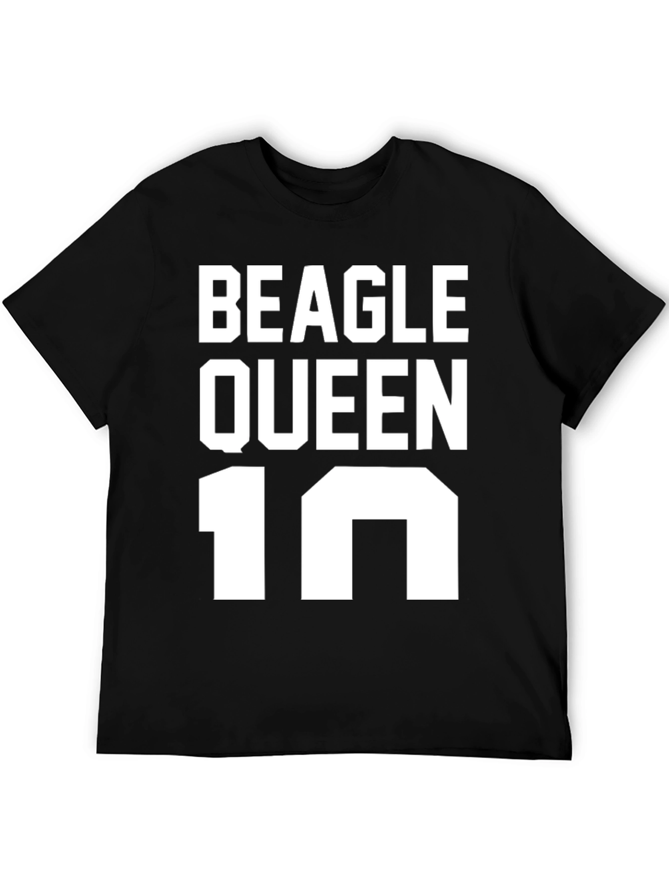 Beagle Queen T-Shirt - Black Graphic Tee
