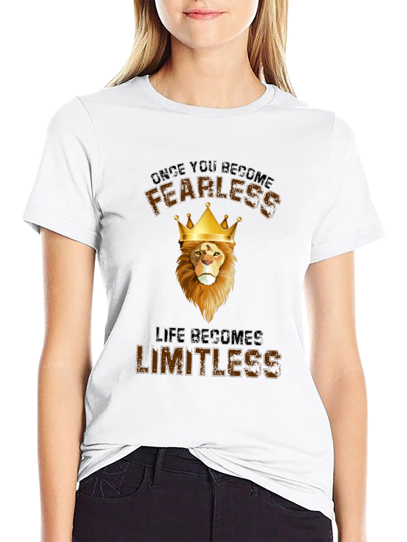 Fearless Lion Graphic T-Shirt