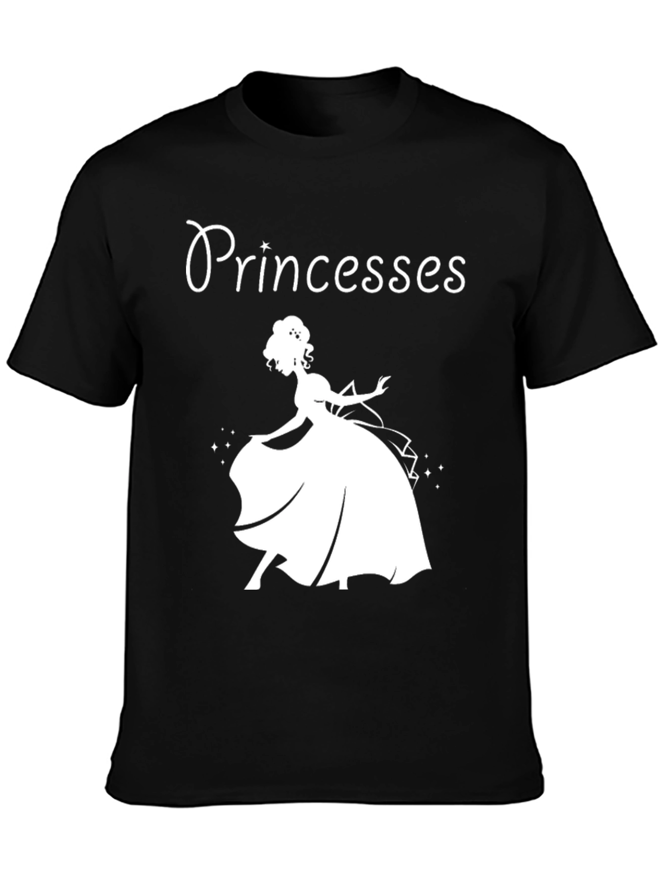 Princesses Black Graphic Tee