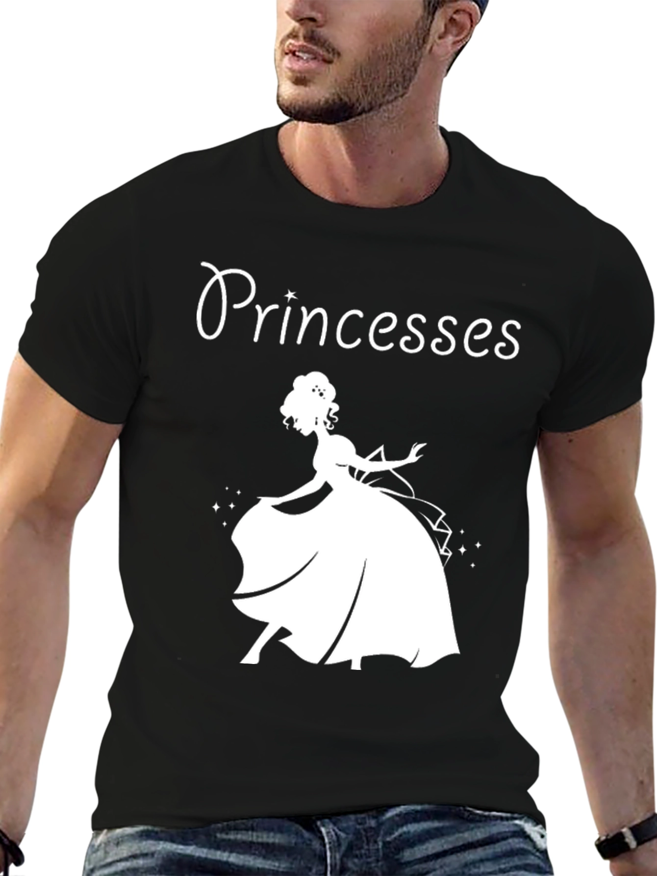 Princesses Black Graphic Tee