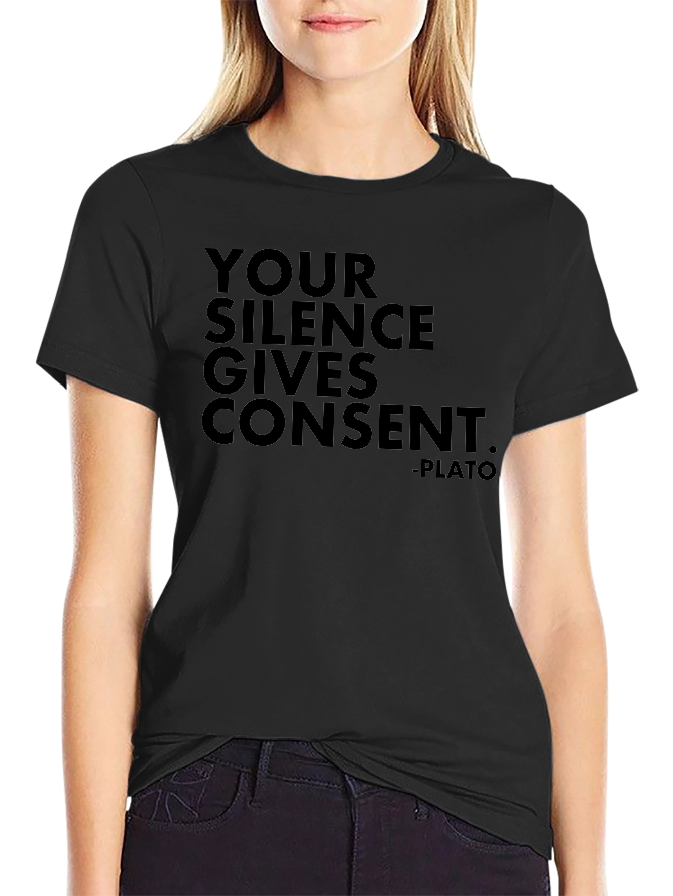 Your Silence Gives Consent - Plato Tee