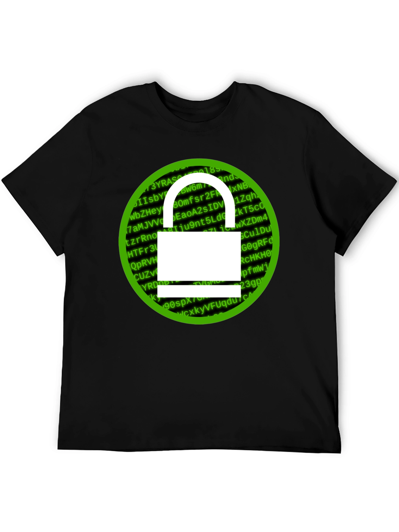 Cybersecurity Lock T-Shirt - Hacker Style
