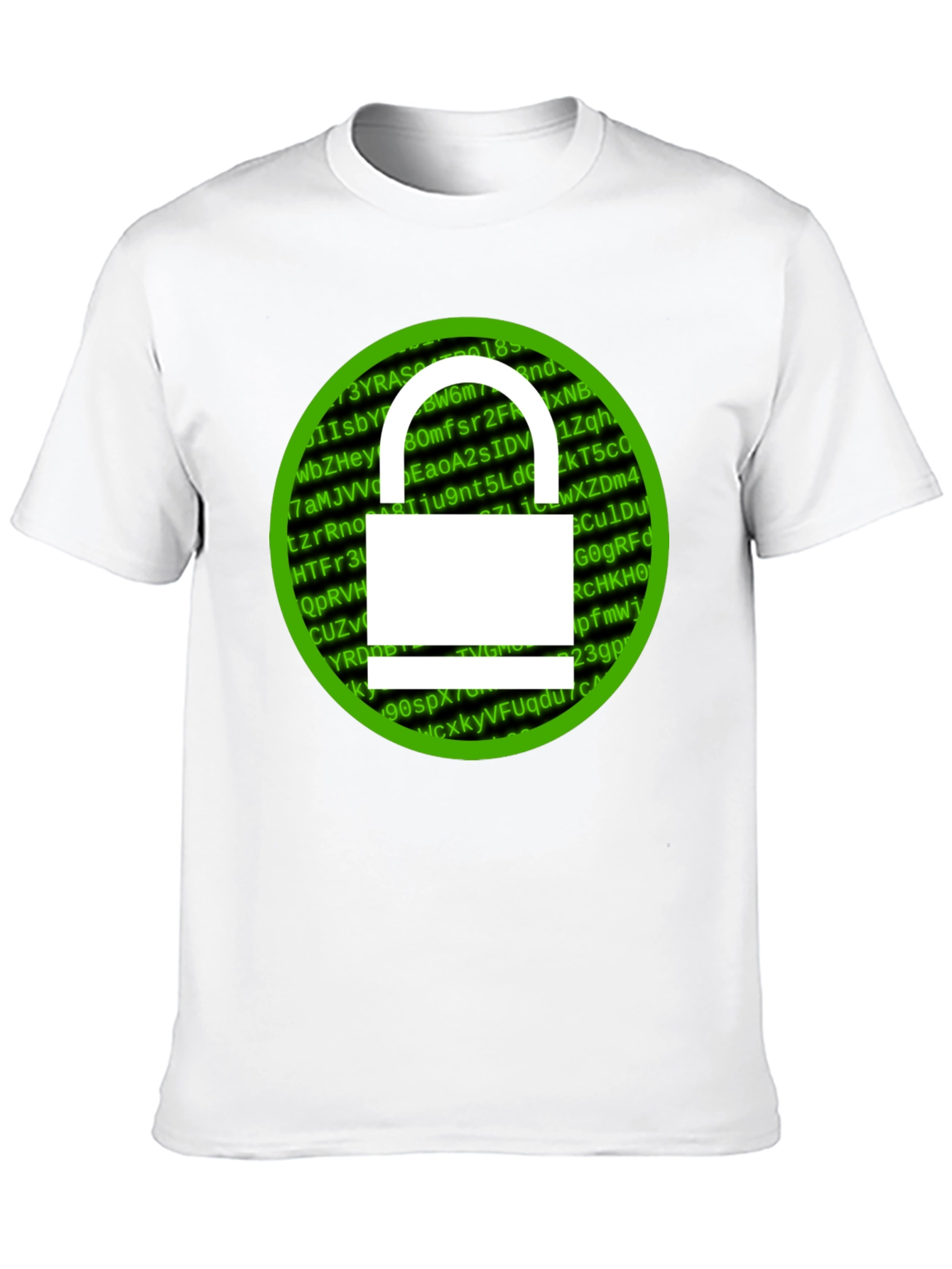 Cybersecurity Lock T-Shirt - Hacker Style
