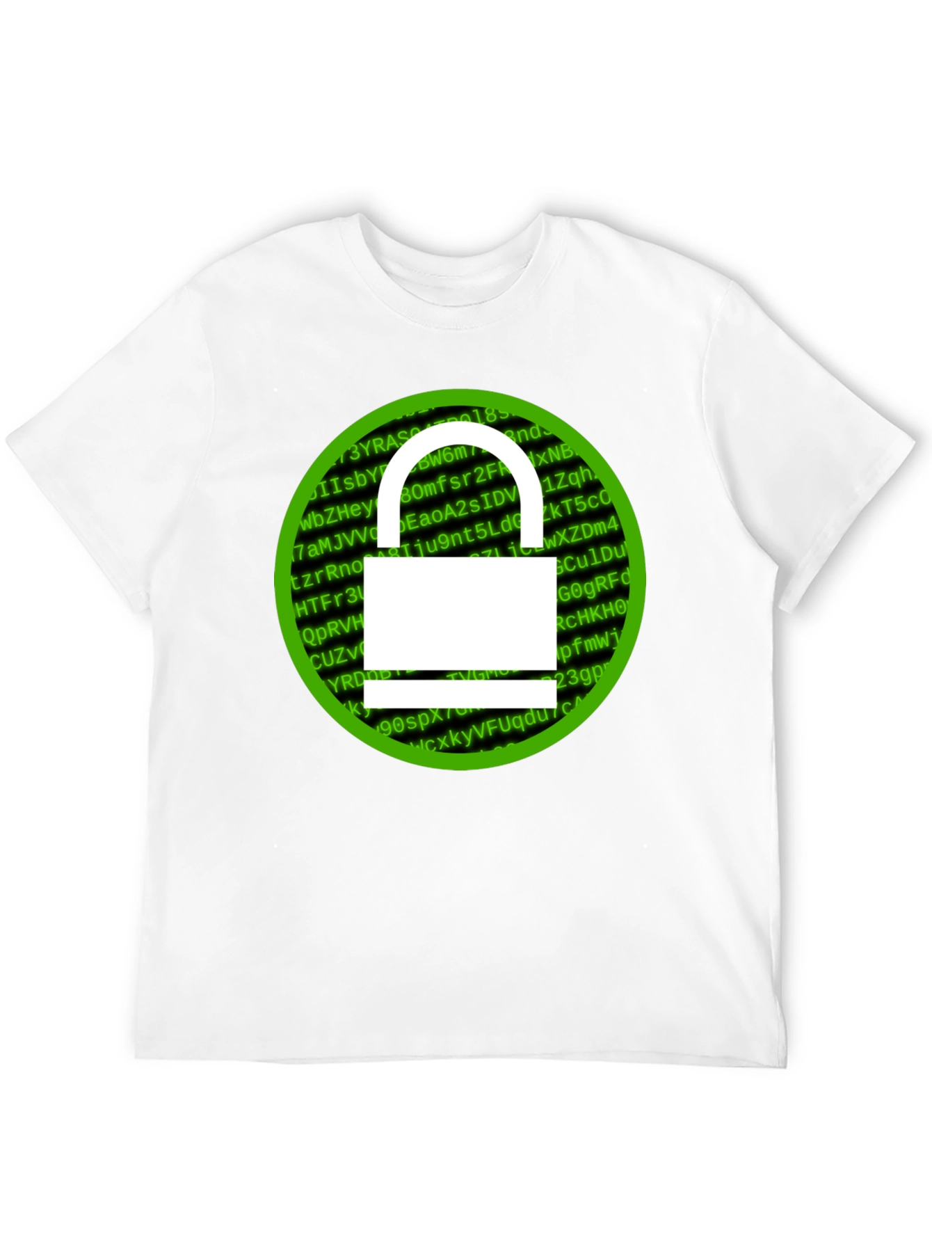 Cybersecurity Lock T-Shirt - Hacker Style