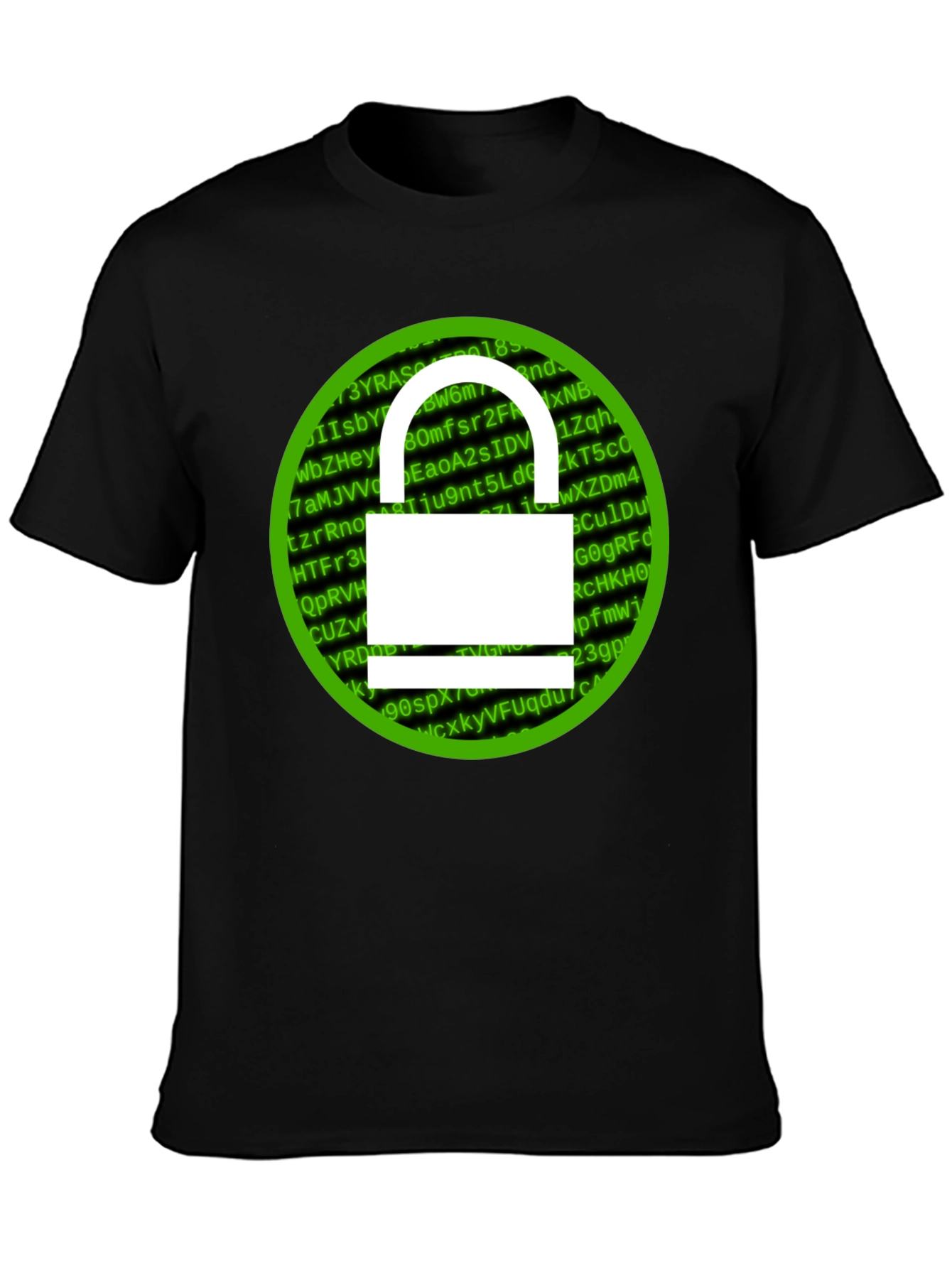 Cybersecurity Lock T-Shirt - Hacker Style