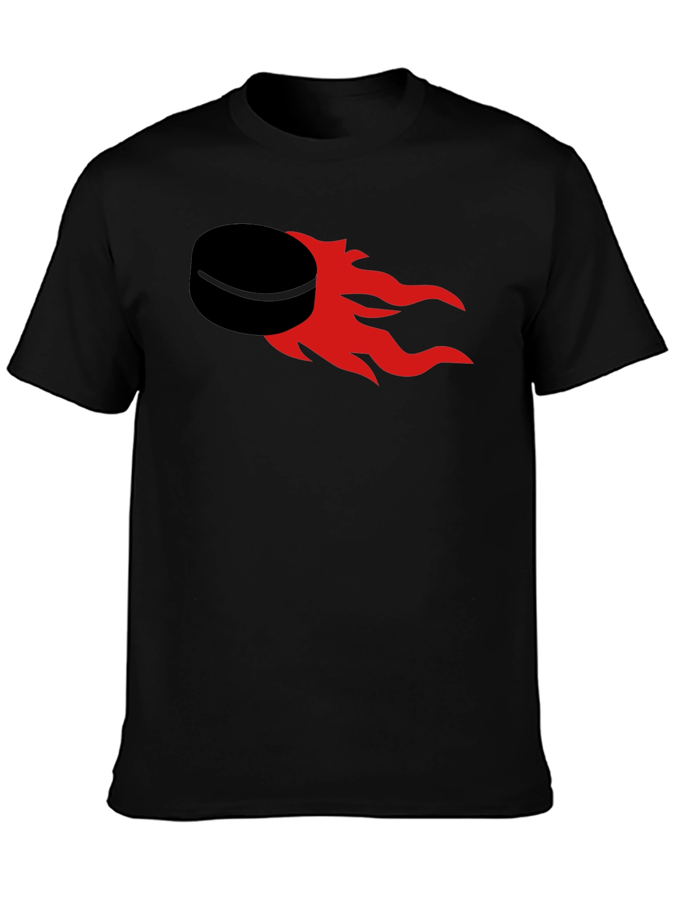 Flaming Puck Graphic T-Shirt - Hockey Fan Apparel