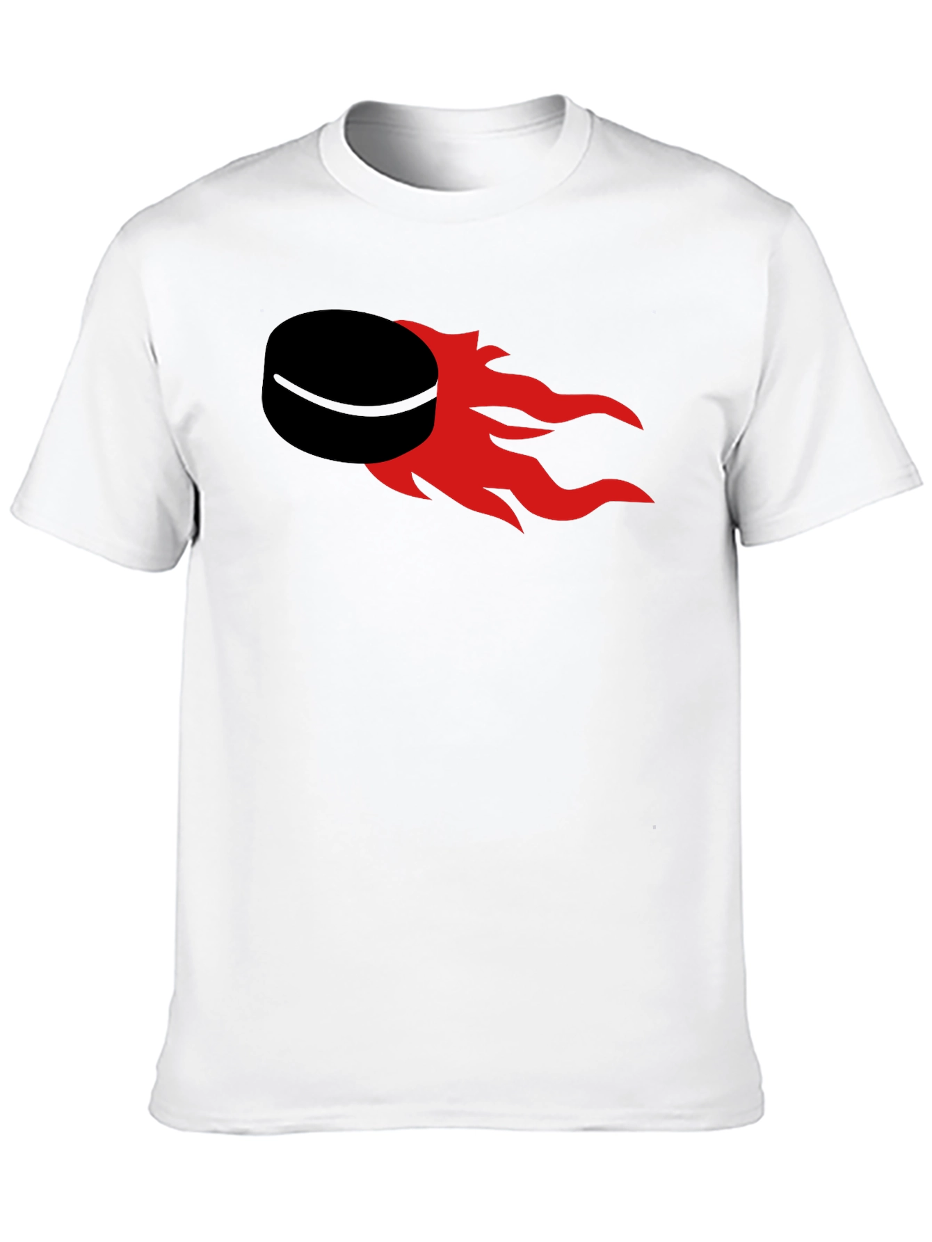 Flaming Puck Graphic T-Shirt - Hockey Fan Apparel