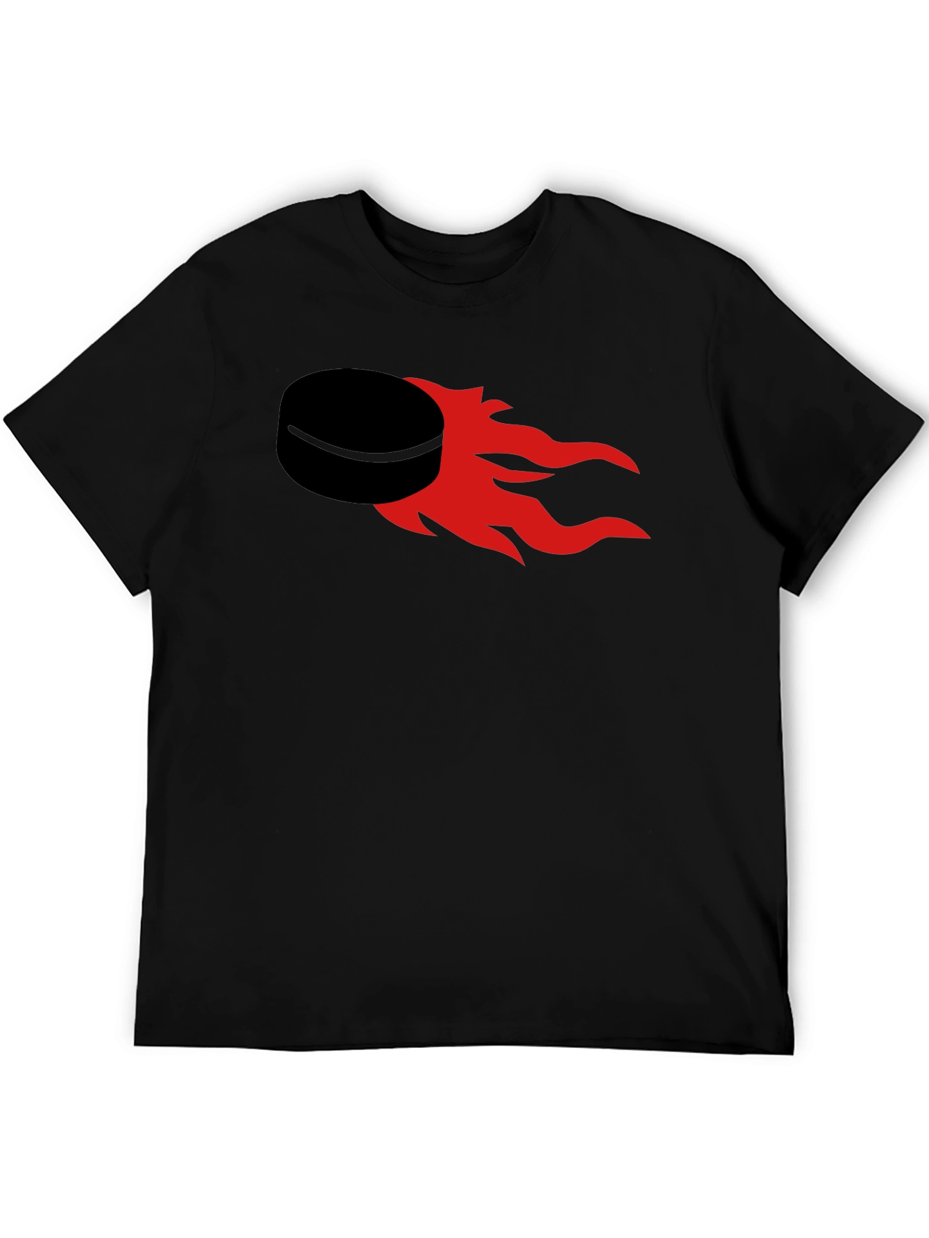 Flaming Puck Graphic T-Shirt - Hockey Fan Apparel