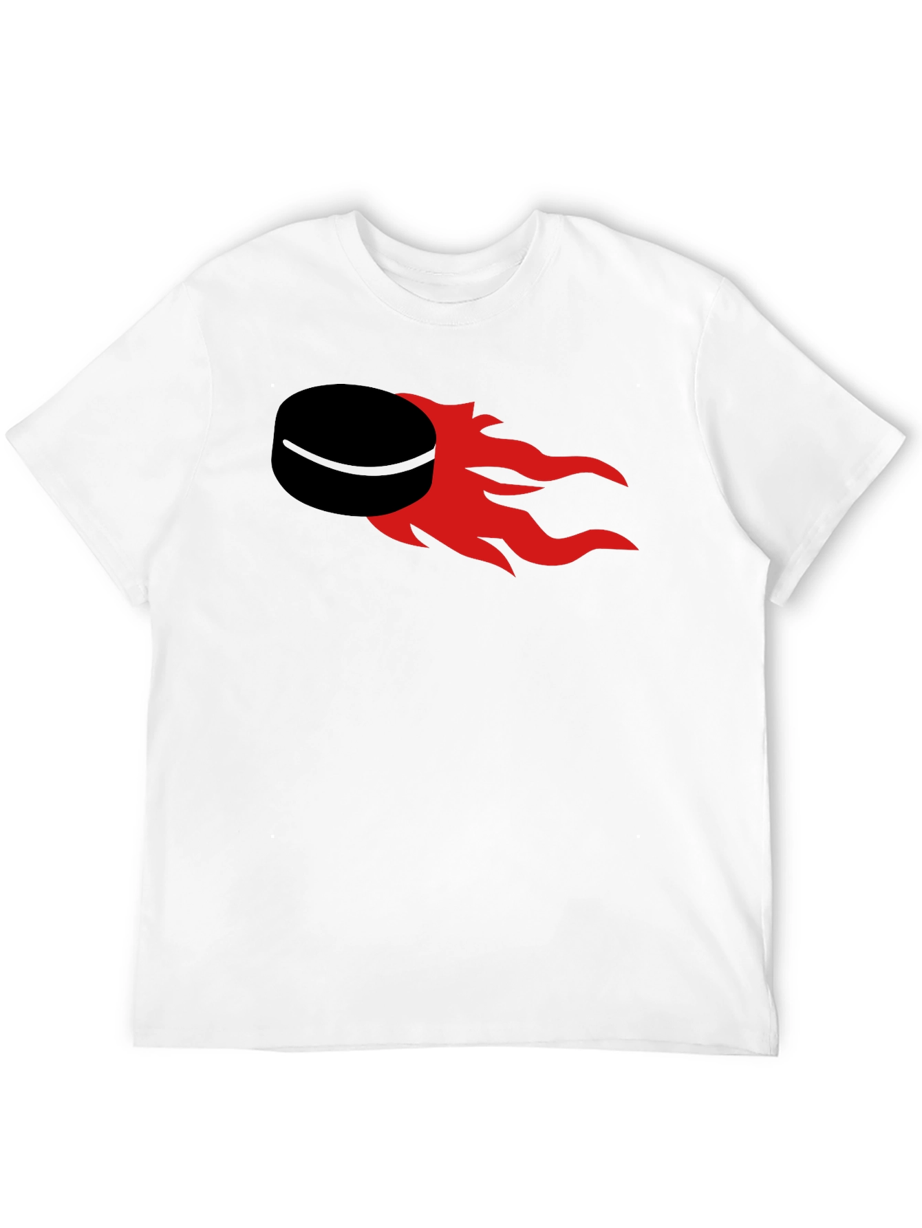 Flaming Puck Graphic T-Shirt - Hockey Fan Apparel