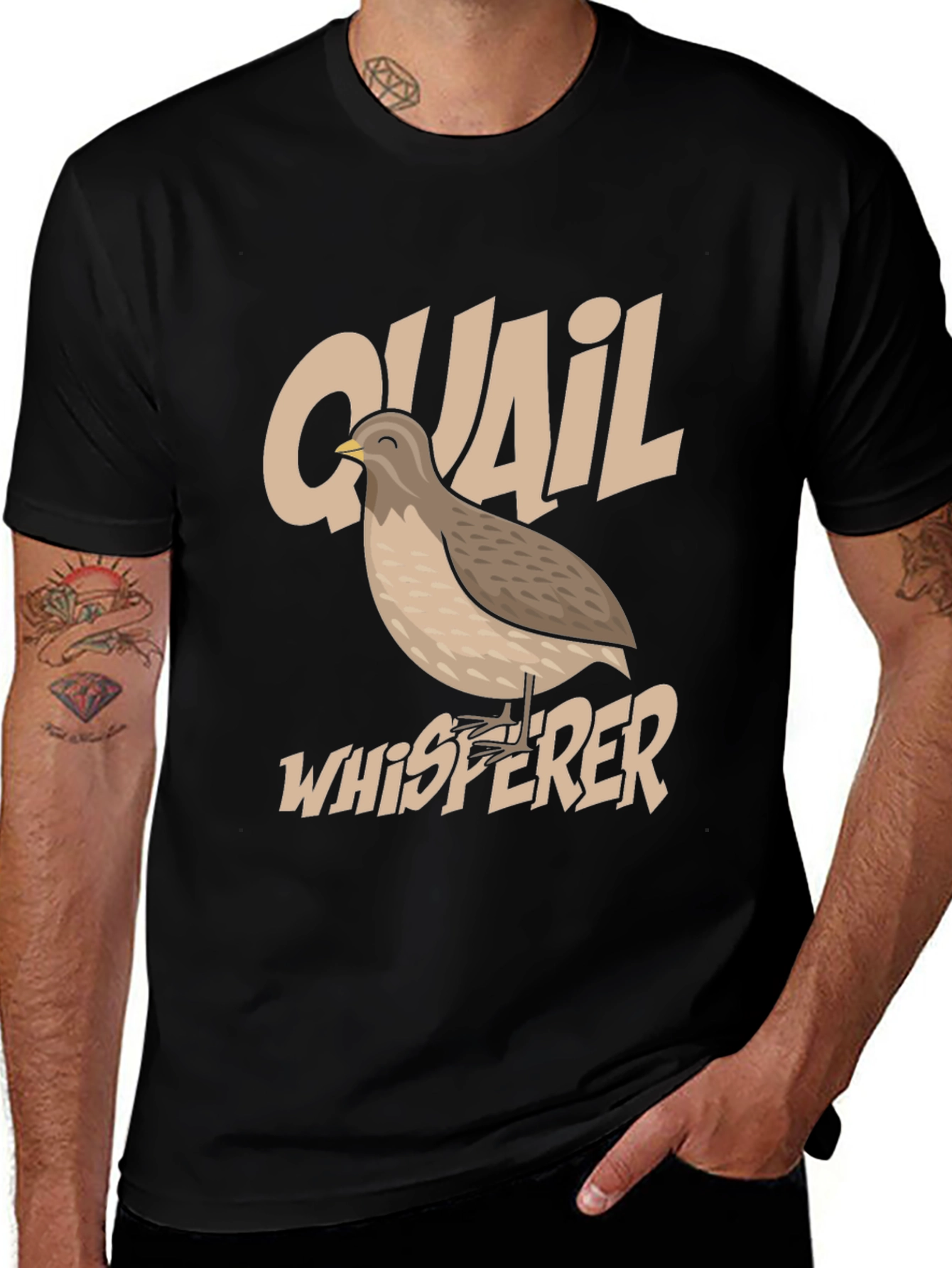 Quail Whisperer Graphic T-Shirt - Bird Lover Tee