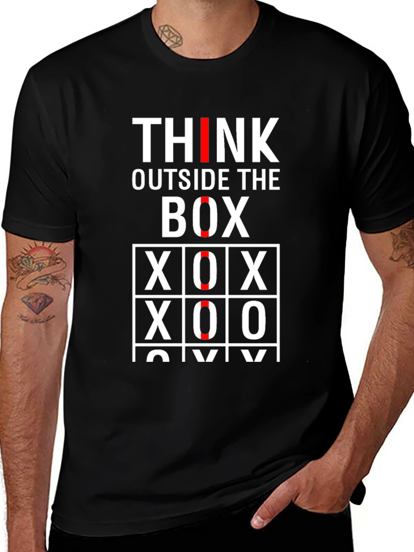 Think Outside the Box Tic-Tac-Toe Graphic Tee