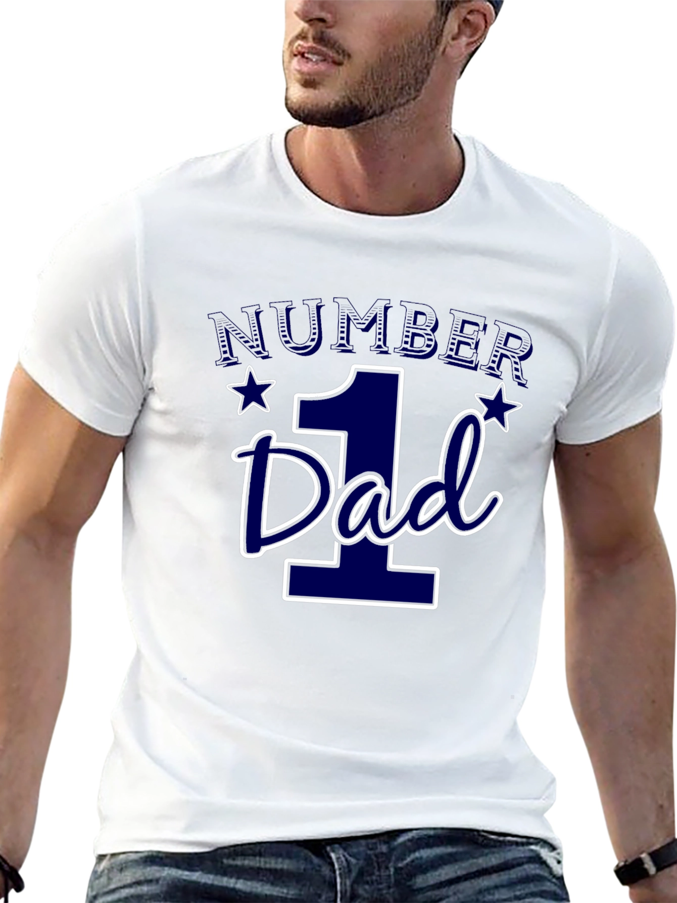 Number One Dad Graphic T-Shirt
