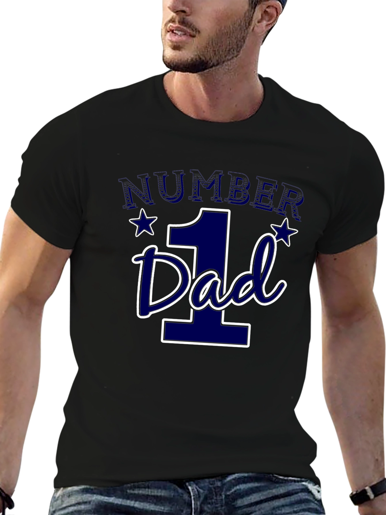 Number One Dad Graphic T-Shirt