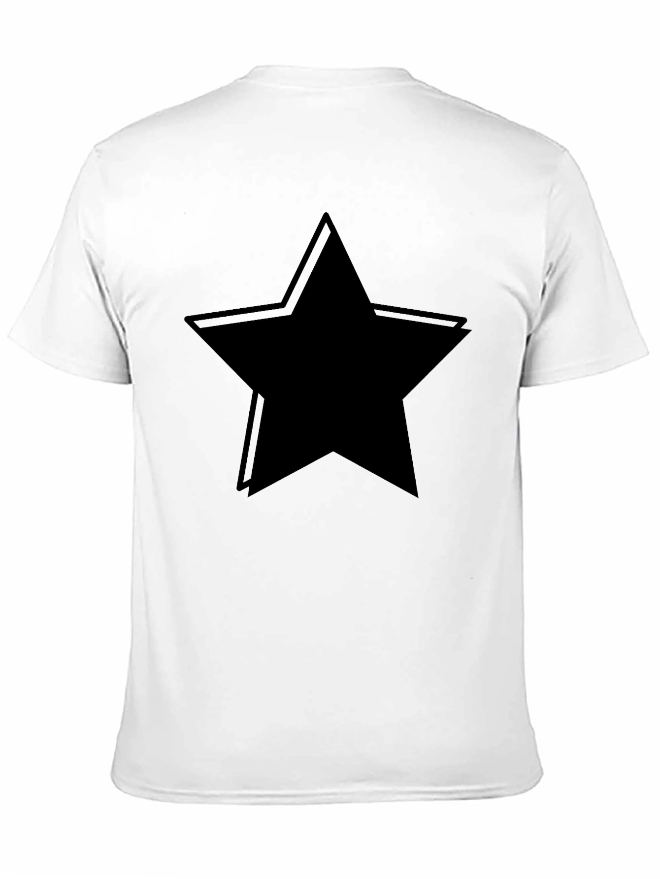 Black Star Graphic Tee - Mens Casual T-Shirt