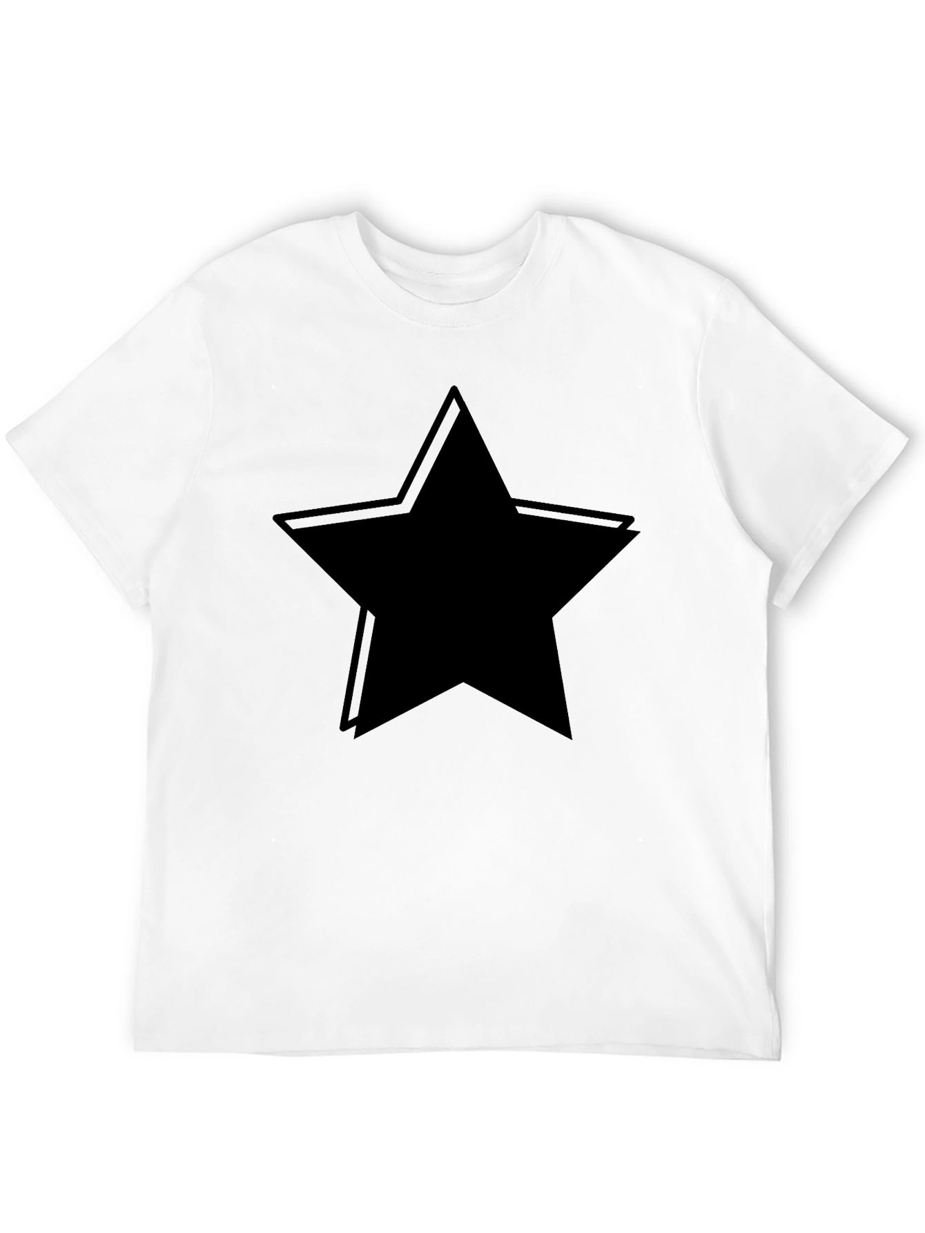 Black Star Graphic Tee - Mens Casual T-Shirt
