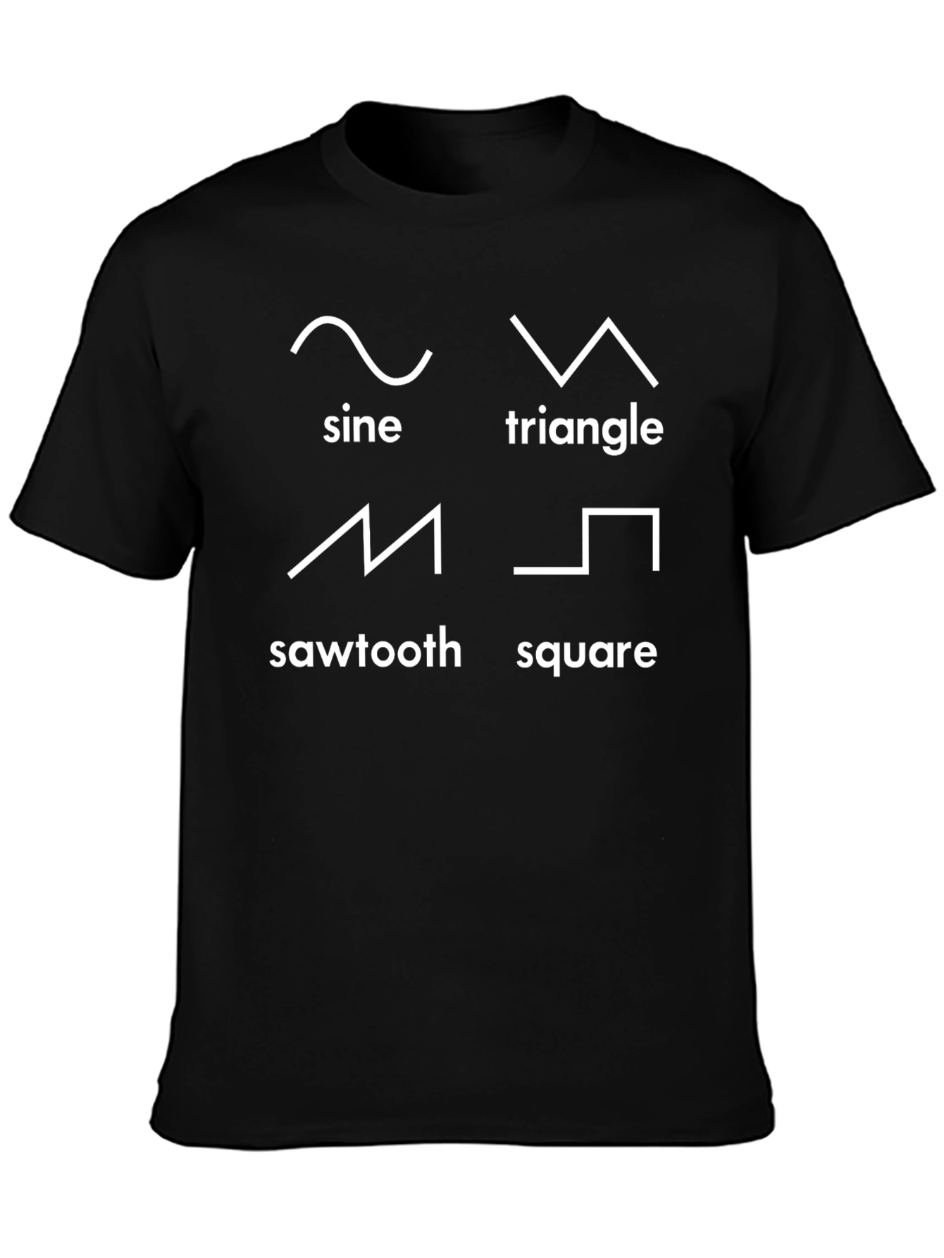 Sine Triangle Sawtooth Square Waveforms T-Shirt