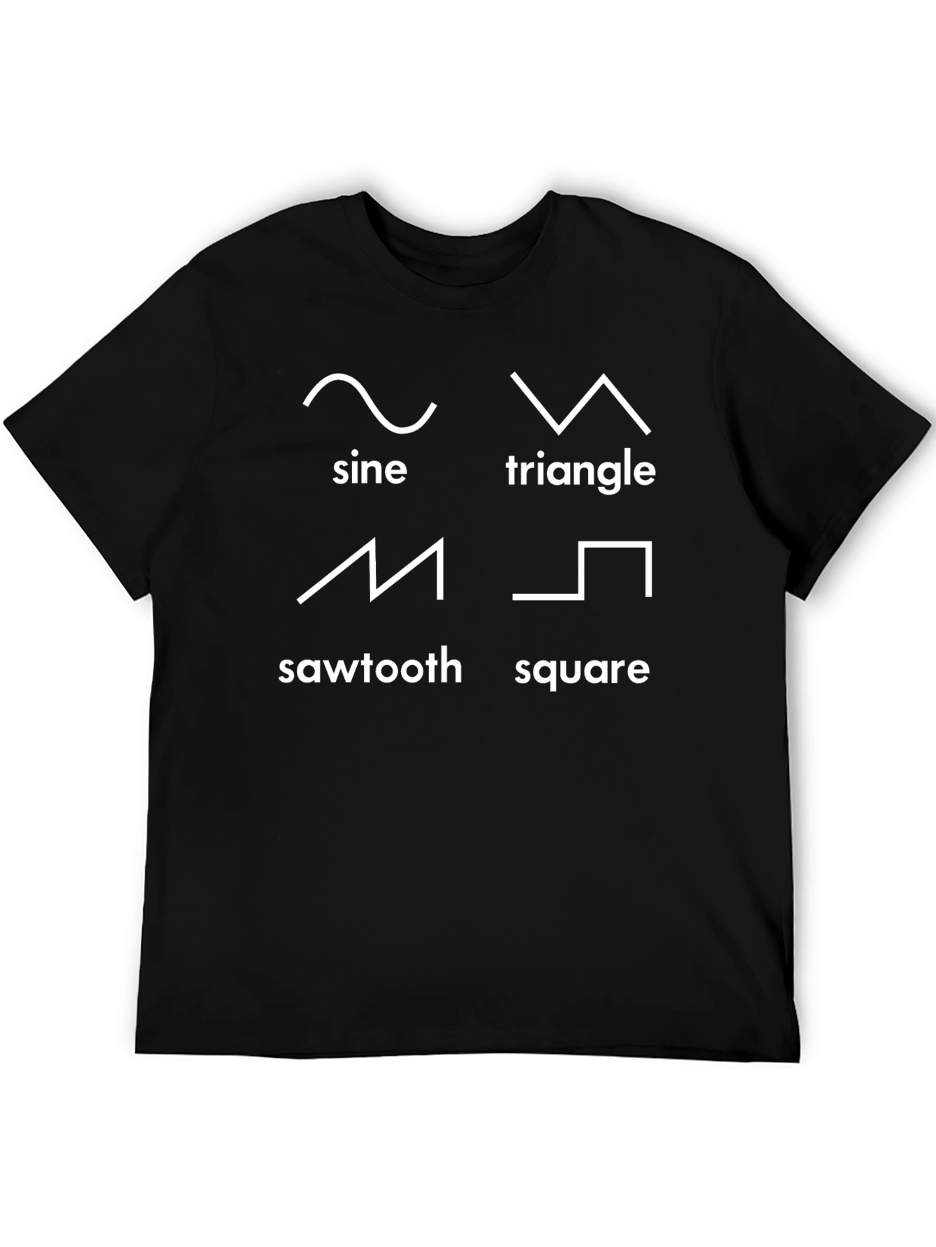 Sine Triangle Sawtooth Square Waveforms T-Shirt