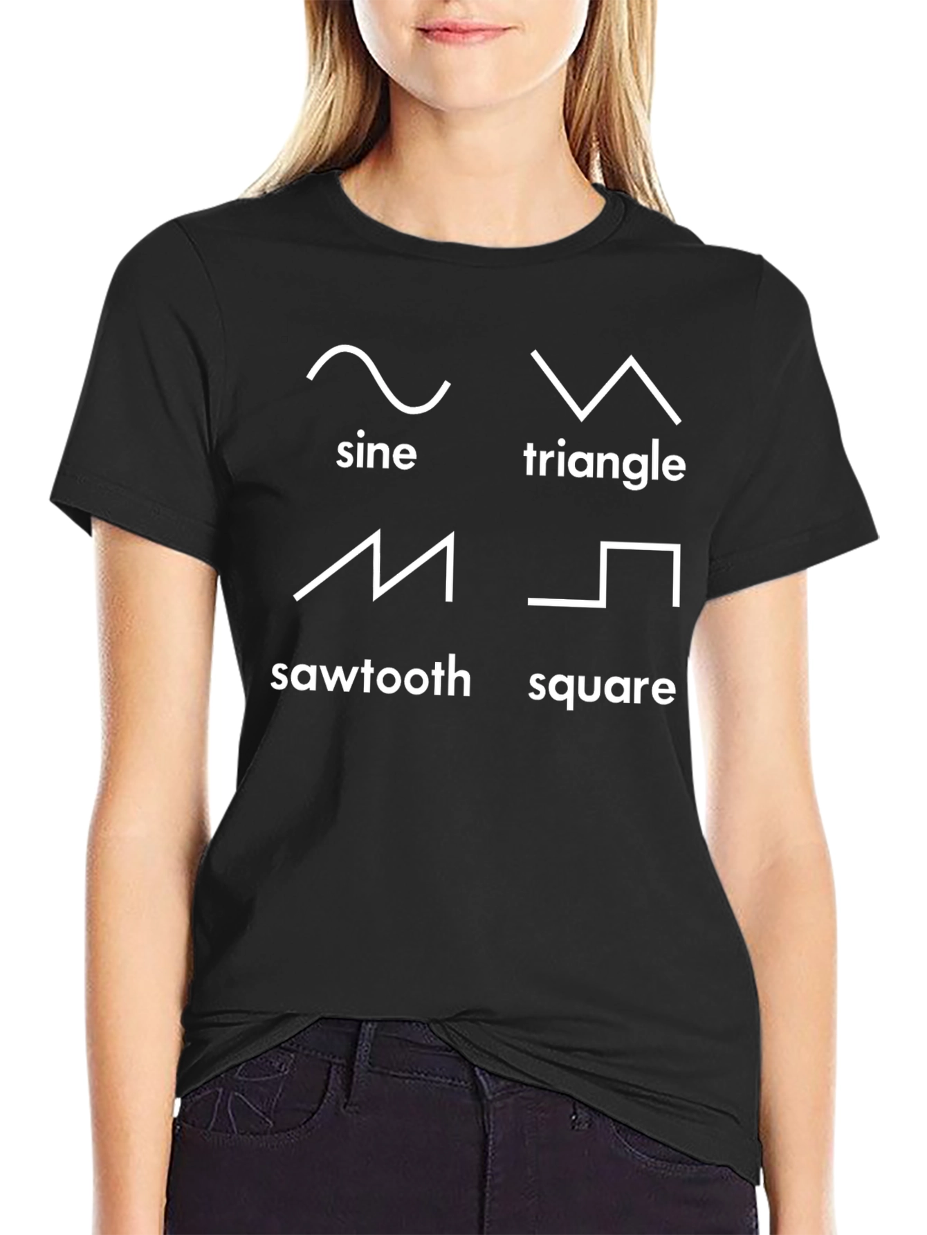 Sine Triangle Sawtooth Square Waveforms T-Shirt