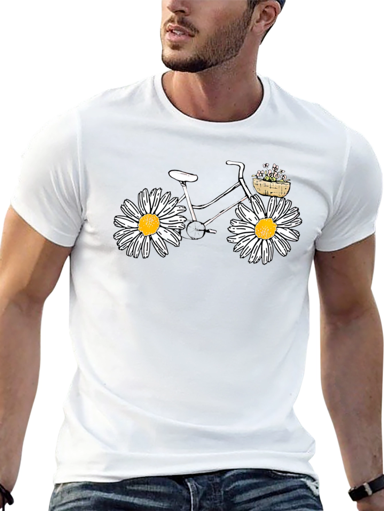 Daisy Bicycle Black Tee