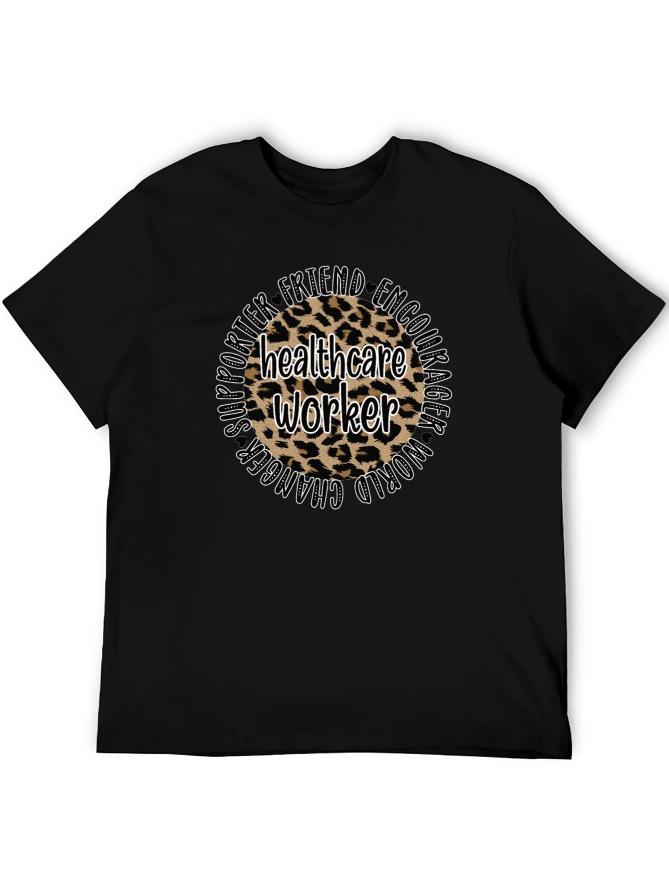Healthcare Worker Leopard Print T-Shirt