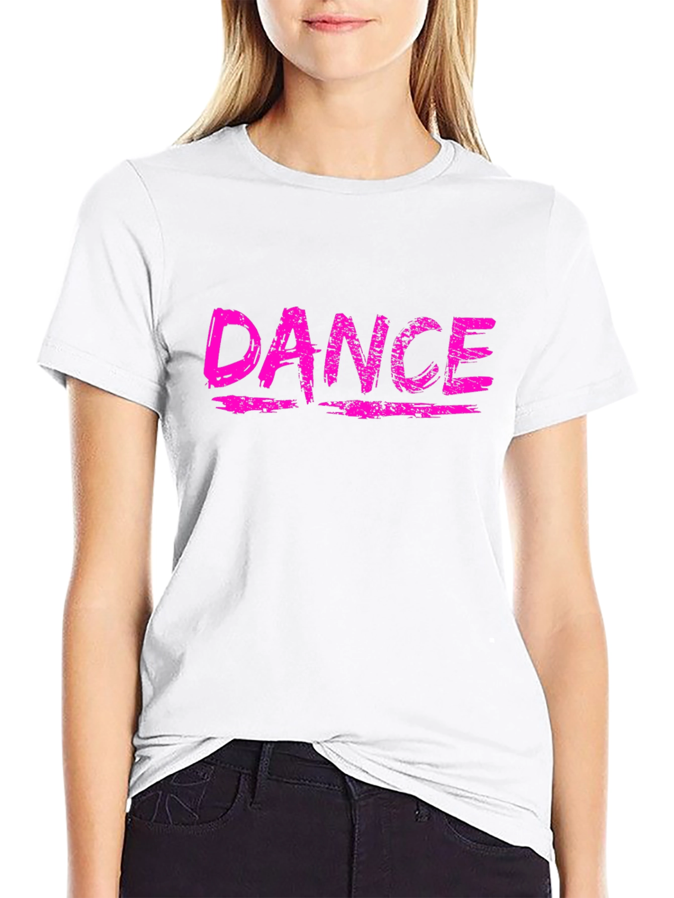 Dance T-Shirt - Distressed Pink Print