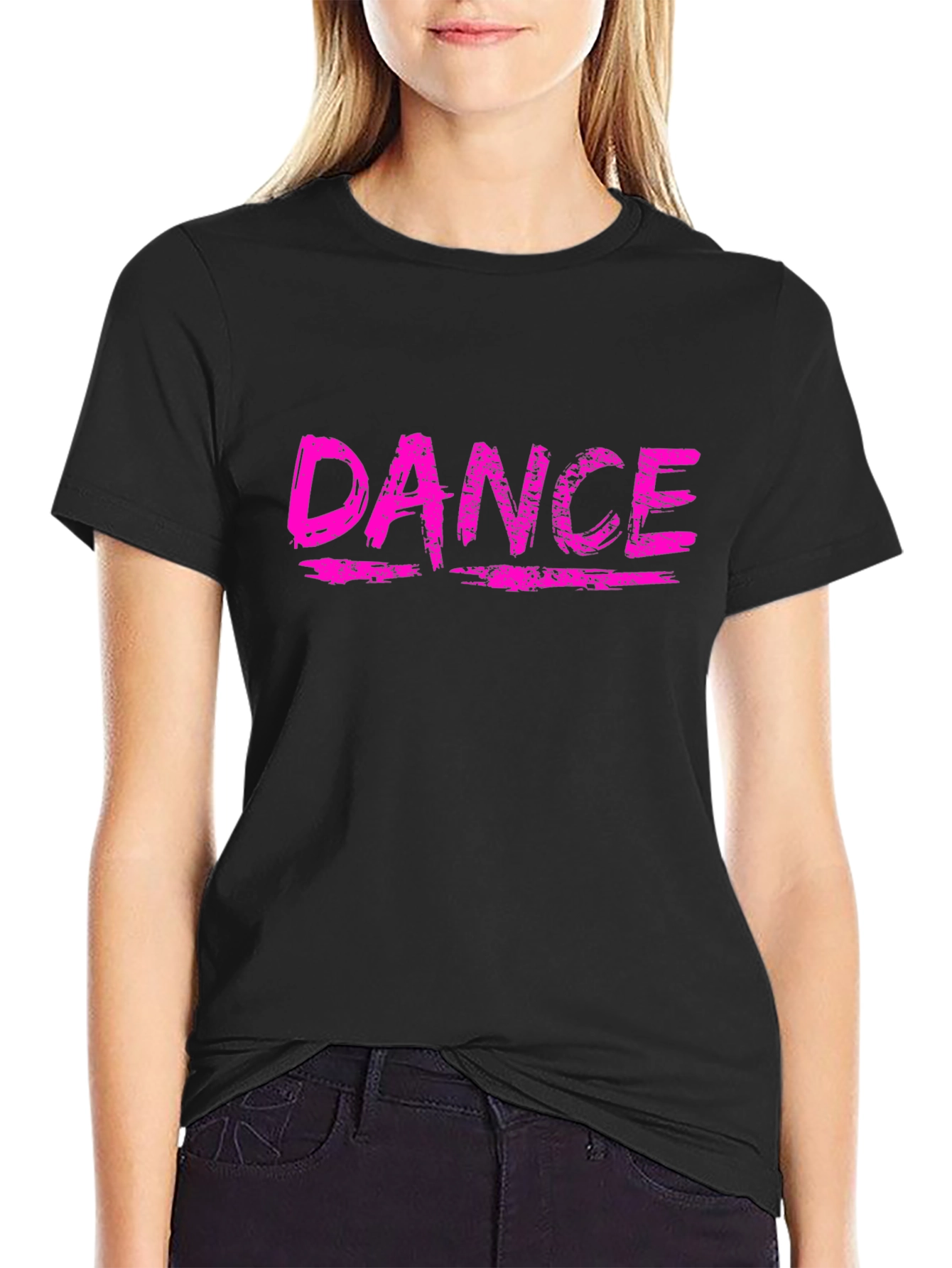 Dance T-Shirt - Distressed Pink Print