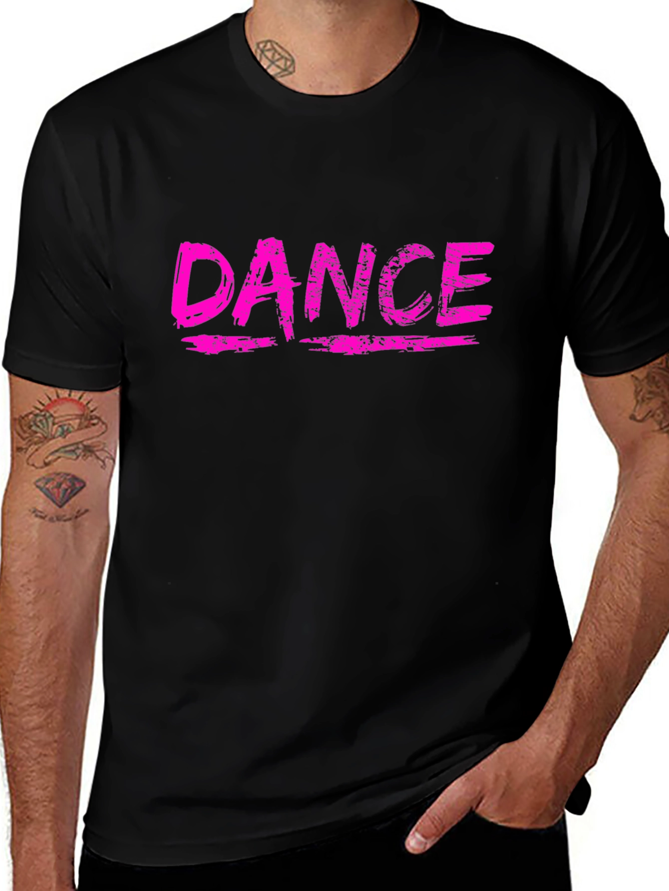 Dance T-Shirt - Distressed Pink Print