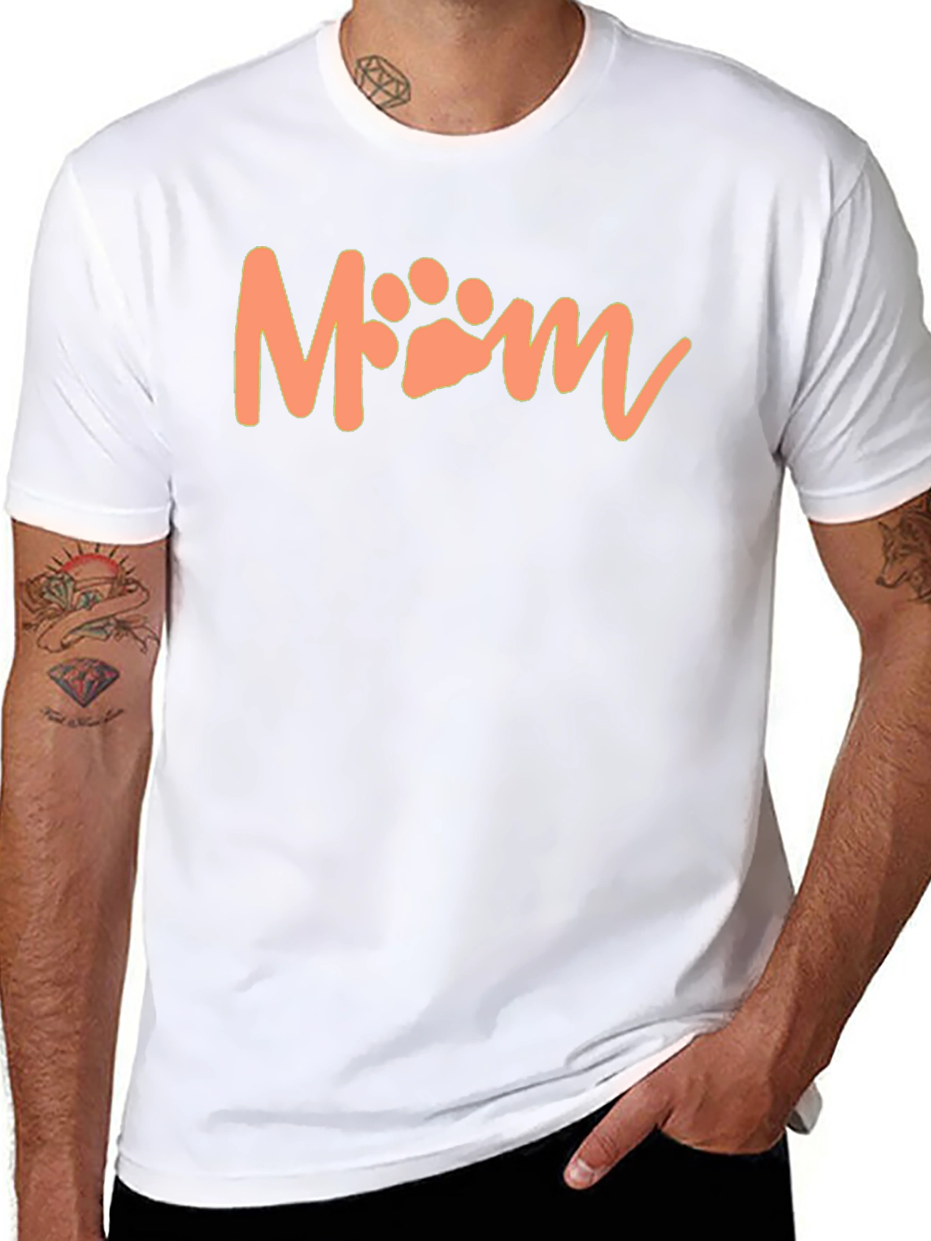 Pet Mom T-Shirt - Cute Paw Print Design