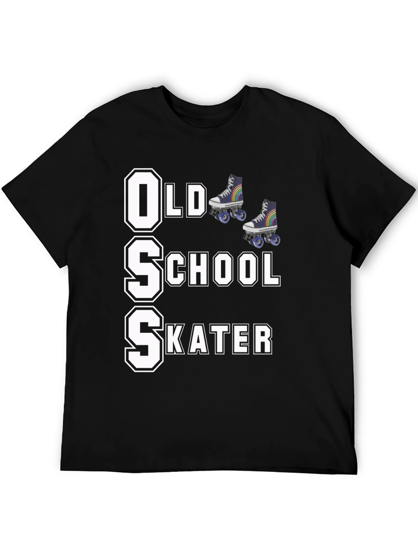 Old School Skater T-Shirt Retro Roller Skate Tee