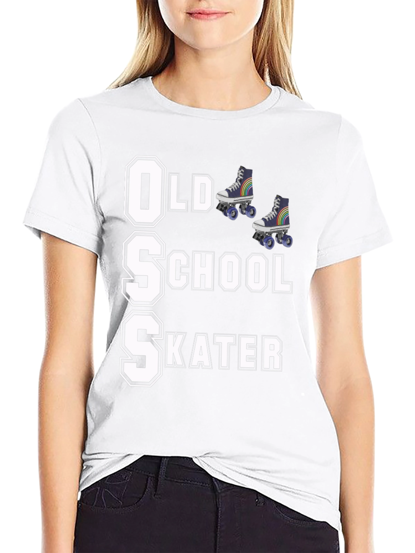 Old School Skater T-Shirt Retro Roller Skate Tee