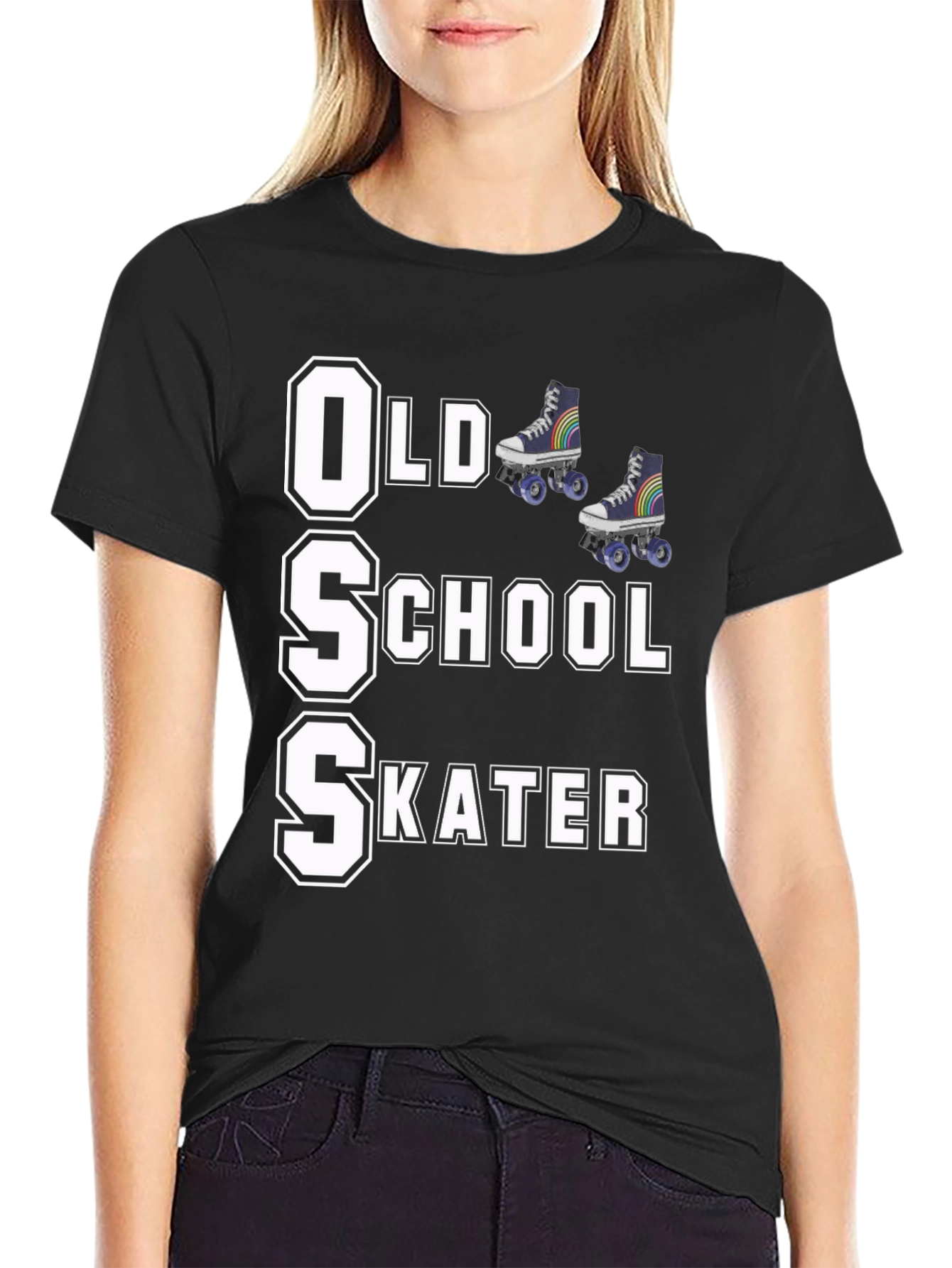 Old School Skater T-Shirt Retro Roller Skate Tee