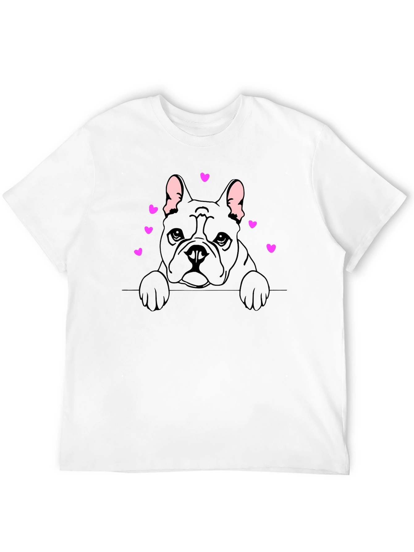 French Bulldog Heart T-Shirt - Cute Dog Lover Tee