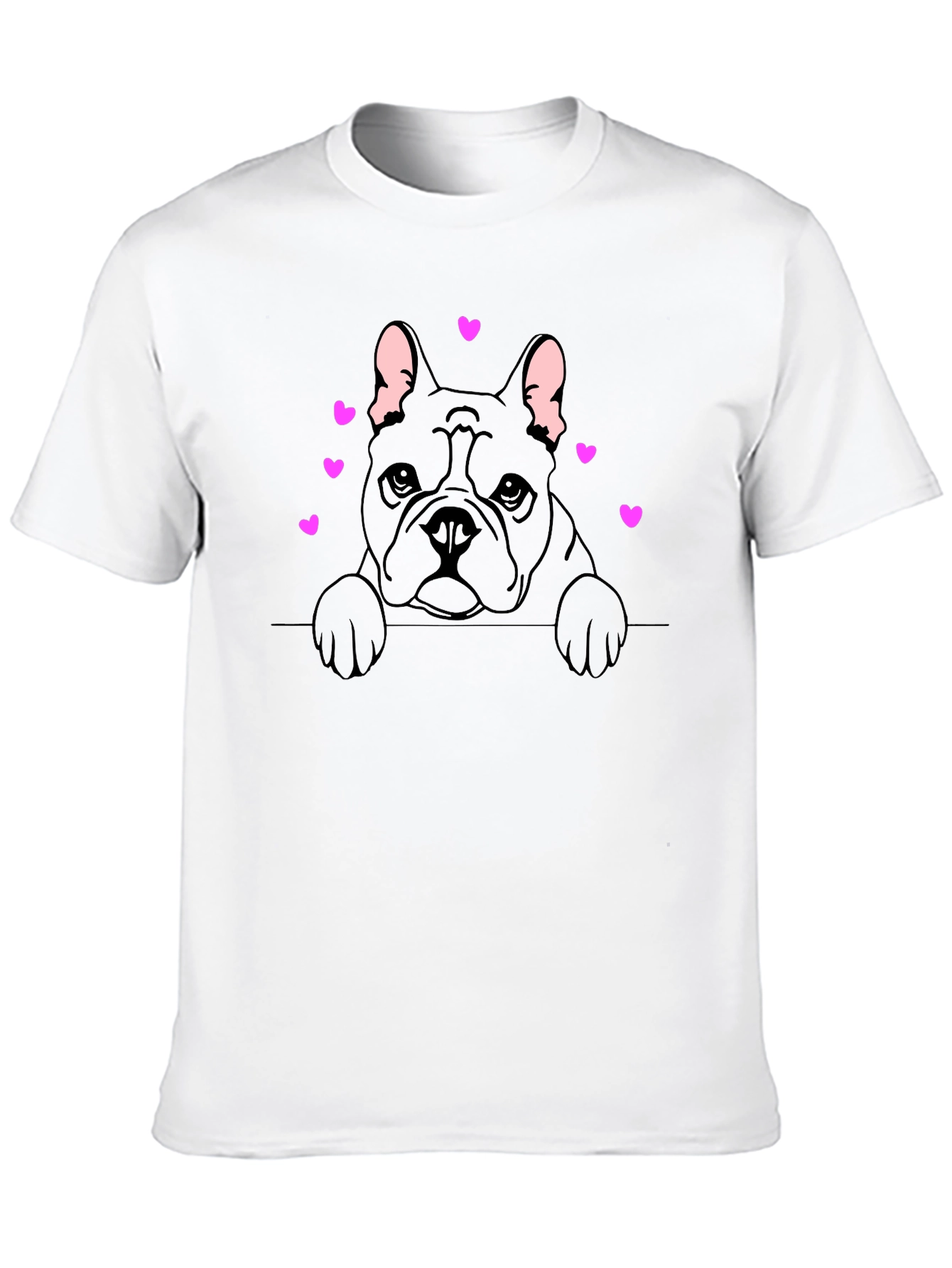French Bulldog Heart T-Shirt - Cute Dog Lover Tee