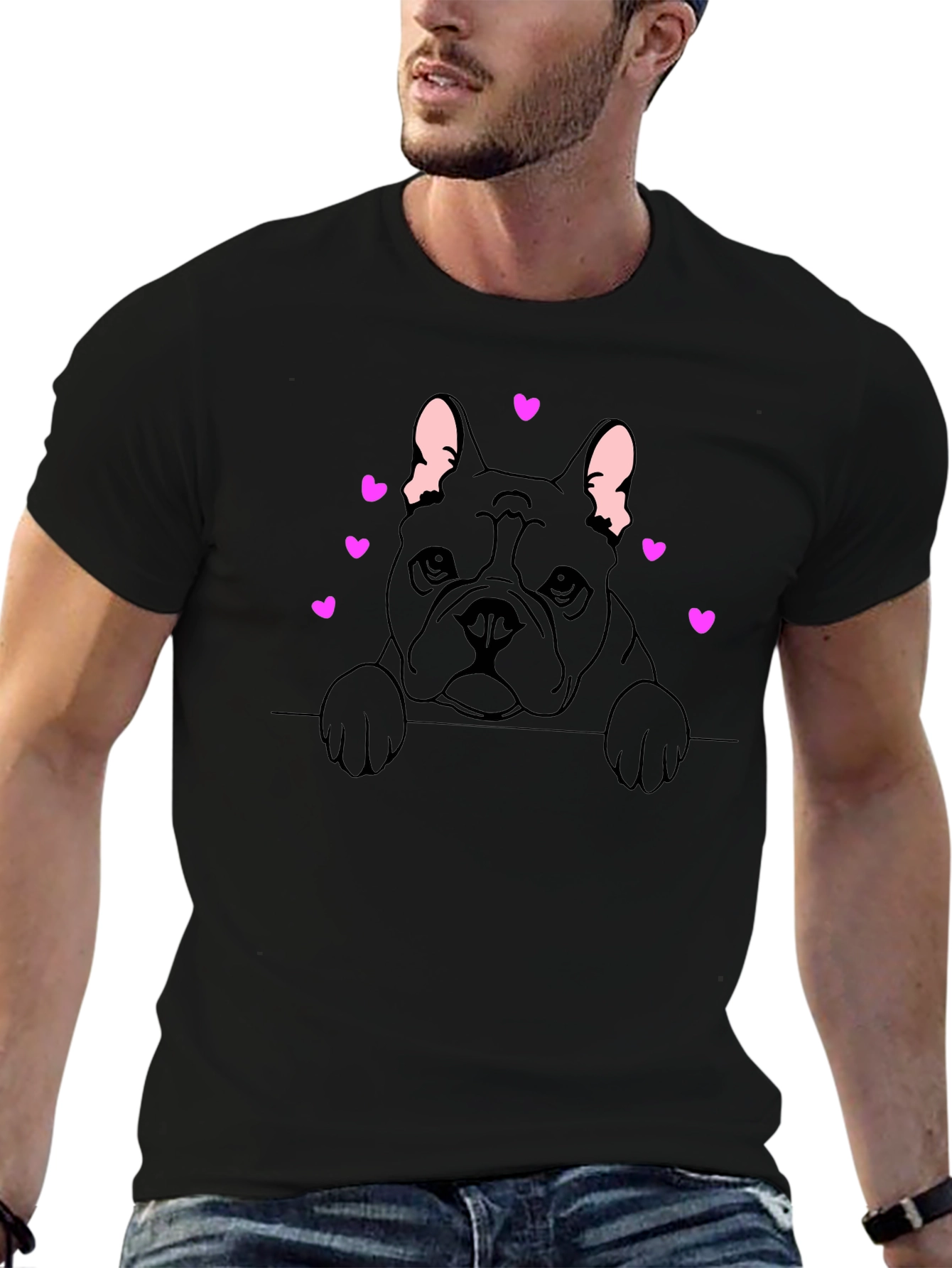 French Bulldog Heart T-Shirt - Cute Dog Lover Tee